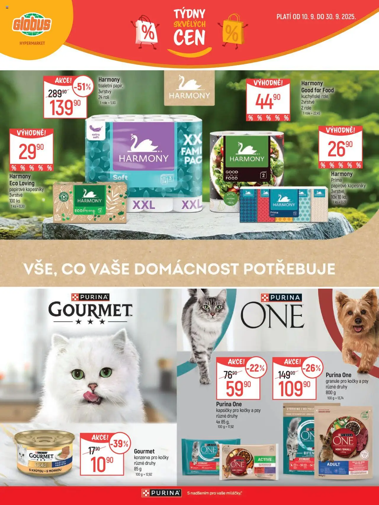 Globus leták - Praha Černý Most od 10.09.2025 | Strana: 25 | Produkty: Granule, Papírové kapesníky, Granule pro kočky, Konzerva pro kočky