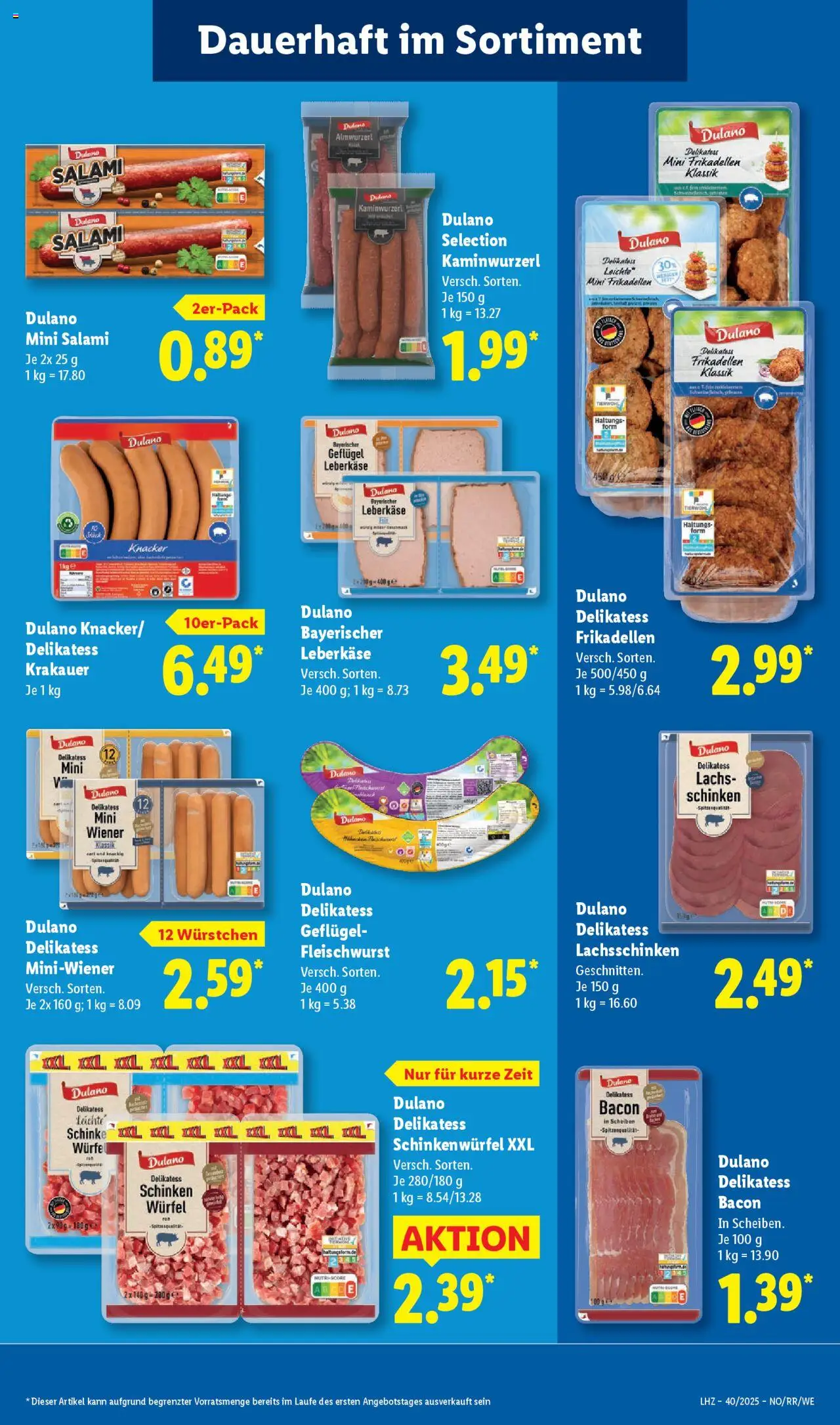 Lidl Prospekt Lüchow – gültig ab 29.09.2025 | Seite: 17 | Produkte: Lachs, Salami, Schinken, Leberkase