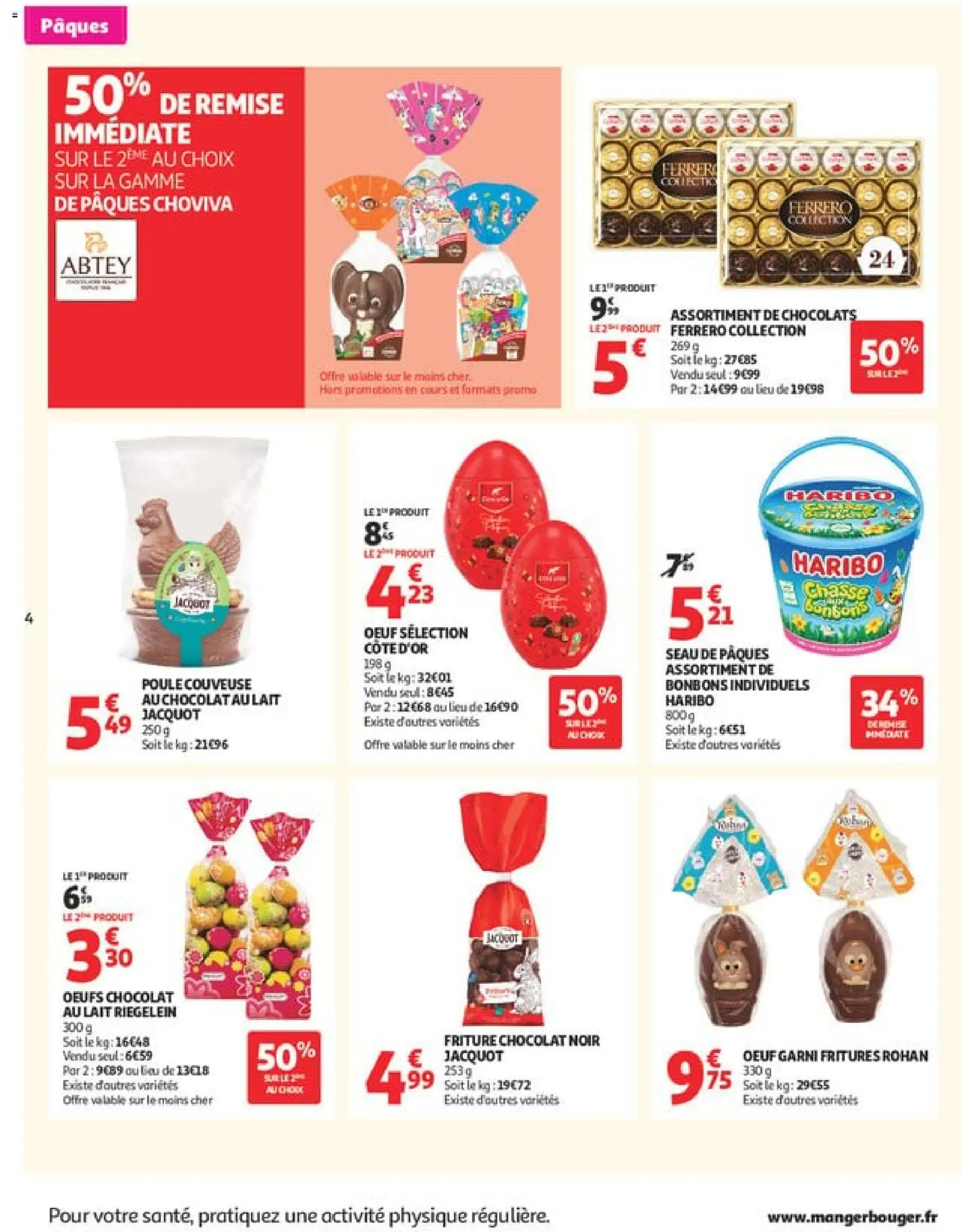 {H1} | Page: 4 | Produits: Lait, Œufs, Chocolat, Bonbons