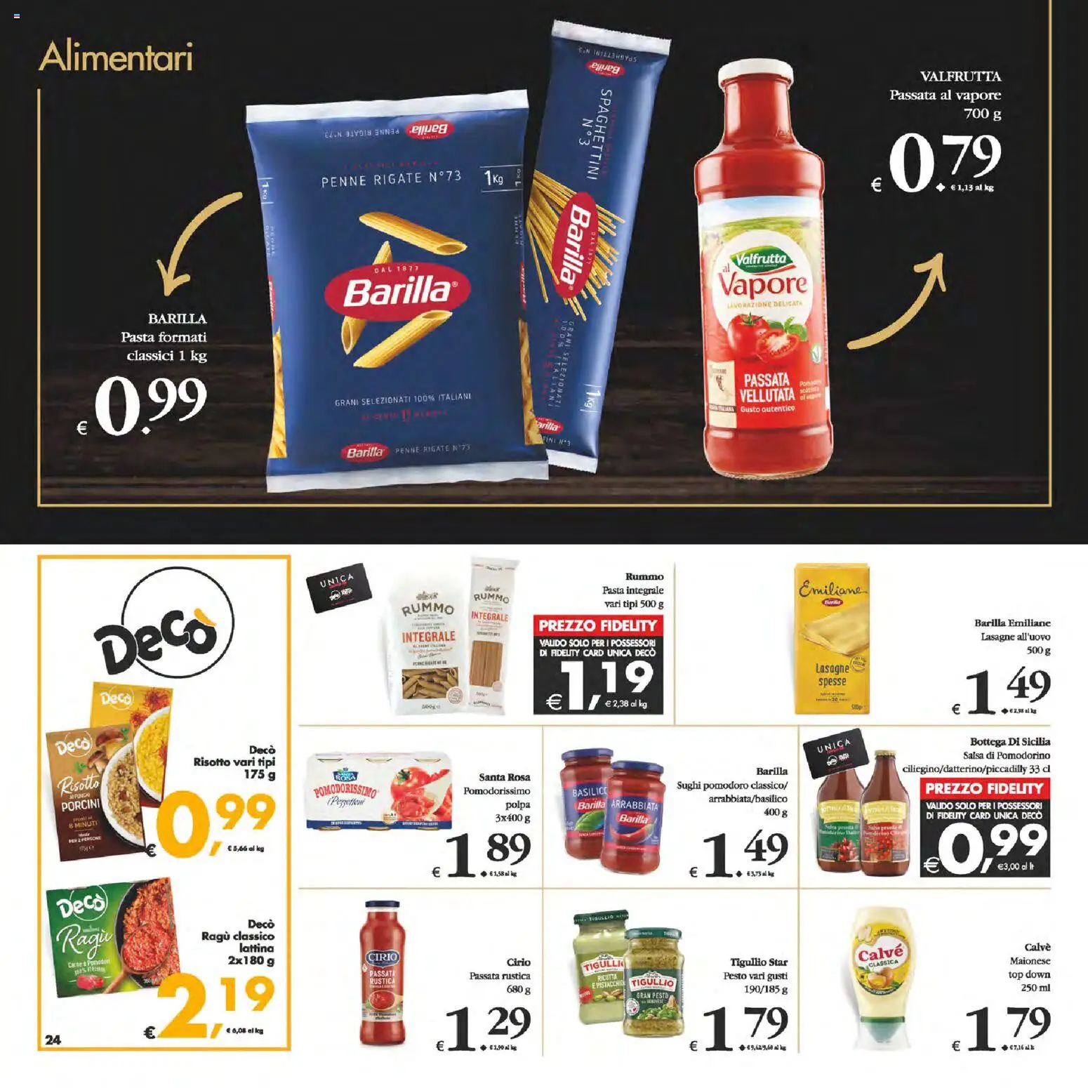 Volantino Decò del 13.02.2026 | Pagina: 24 | Prodotti: Maionese, Pasta, Ragú, Penne