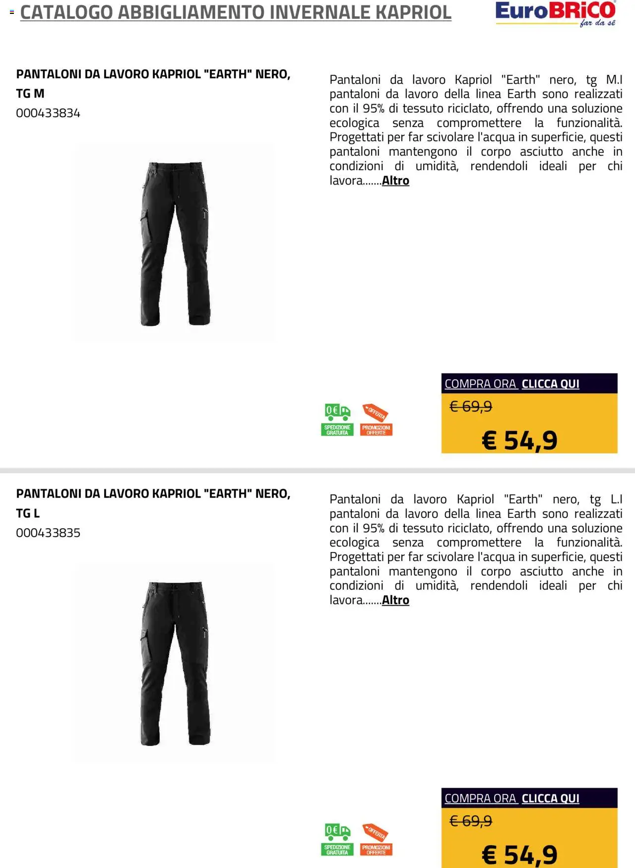 Volantino Eurobrico del 23.07.2025 | Pagina: 26 | Prodotti: Pantaloni