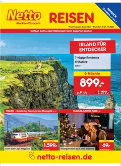 Netto Reisen Prospekt 	 ab 27.11.2025 gültig