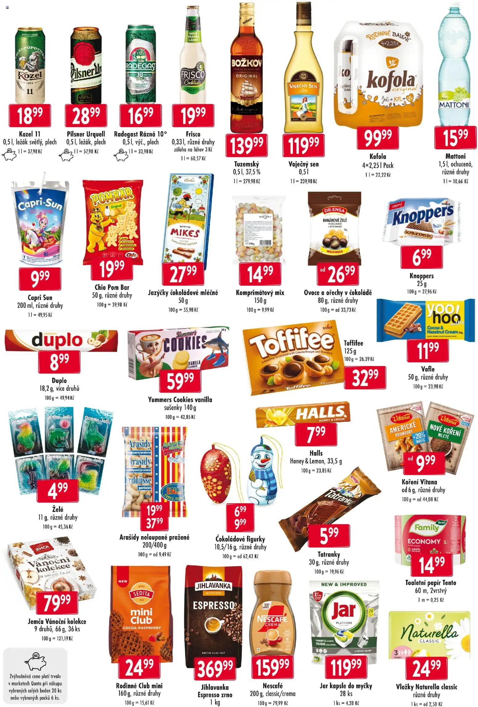 Astur & Qanto - Leták od 27.11.2025 | Strana: 3 | Produkty: Kapsle do myčky, Nescafé, Kofola, Láhev