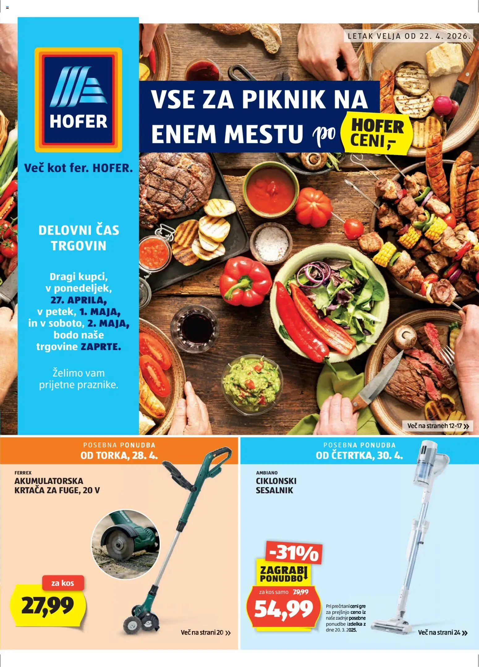 Hofer SI katalog | vrijedi od 22.04.2026 | Stranica: 1