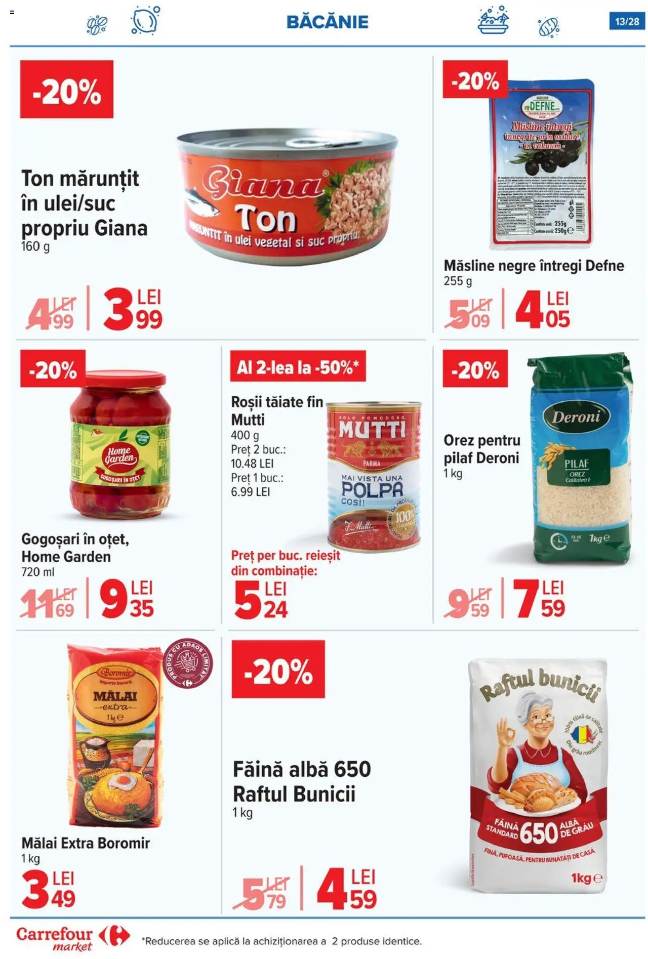 Carrefour catalog - Market – valabil de la 13.08.2025 | Pagină: 14 | Produse: Măsline, Ulei, Făină, Roșii