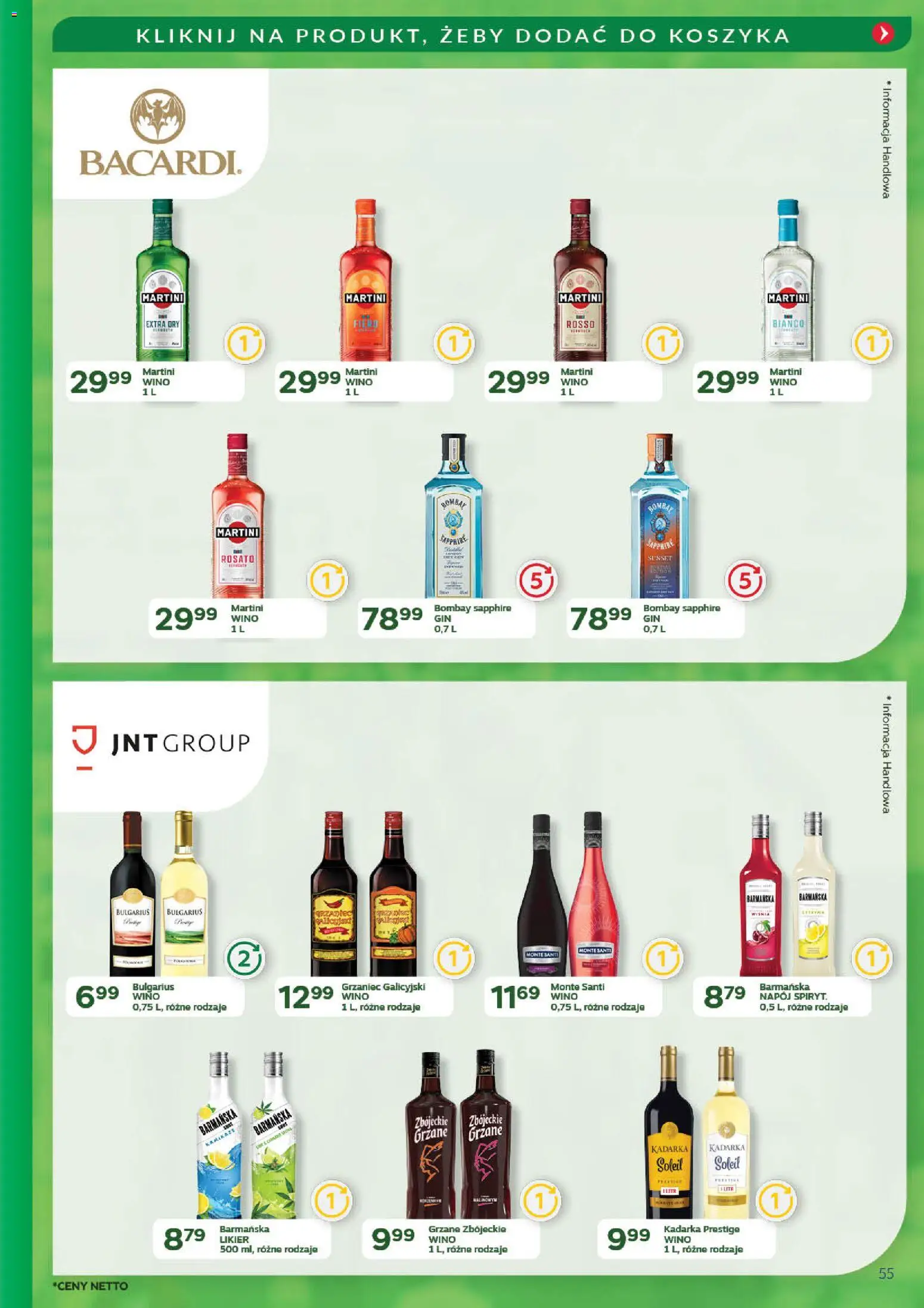 Eurocash Gazetka - Promocje na okrągło od 03.11.2025 | Strona: 55 | Produkty: Martini, Grzaniec galicyjski, Monte Santi, Wino