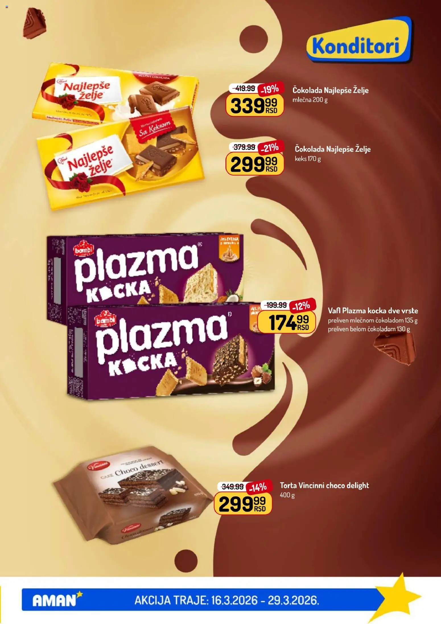 Aman katalog - važi od 16.03.2026 | Strana: 35 | Proizvode: Keks, Plazma, Čokolada, Torta