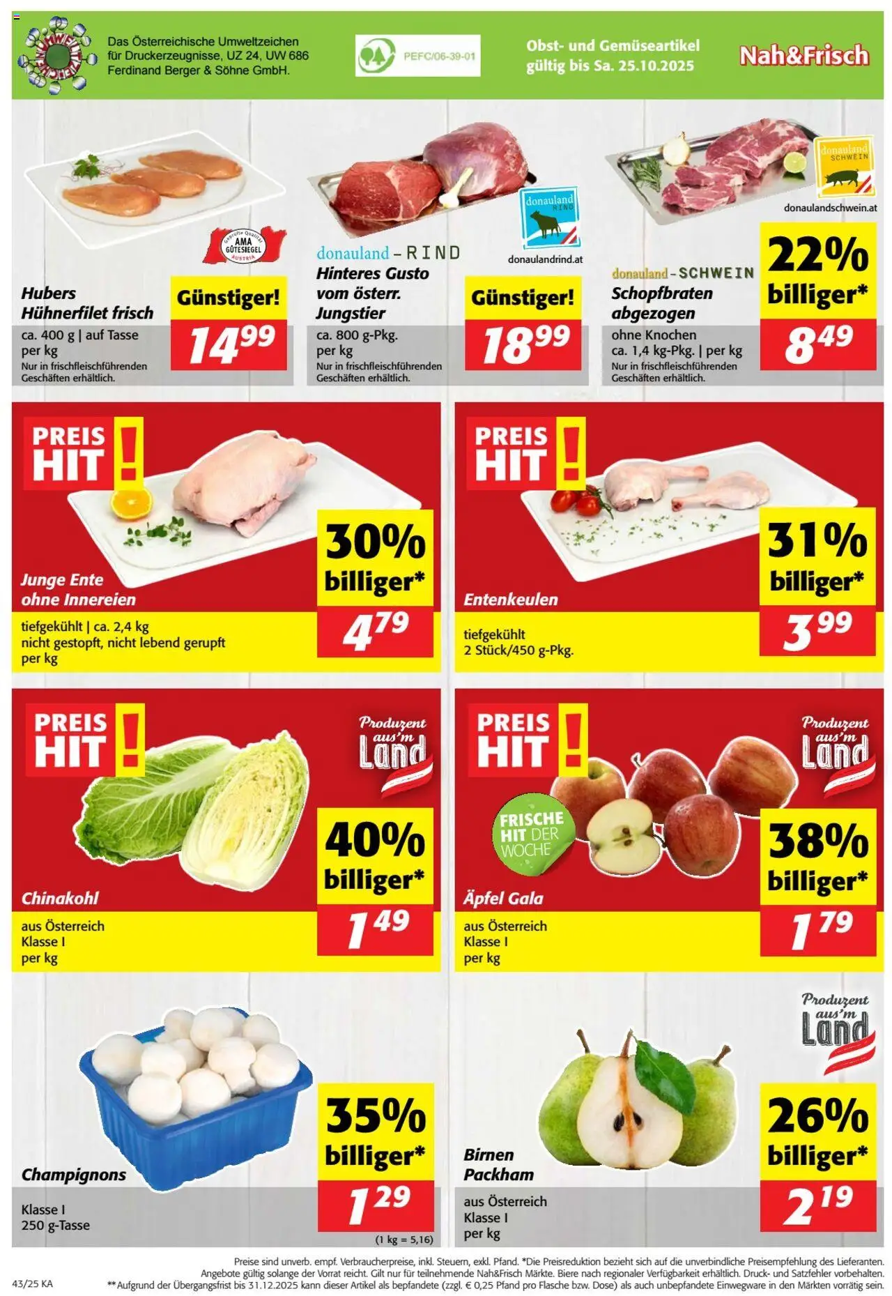 Nah und Frisch Flugblatt gültig ab 22.10.2025 | Seite: 8 | Produkte: Obst, Chinakohl, Äpfel