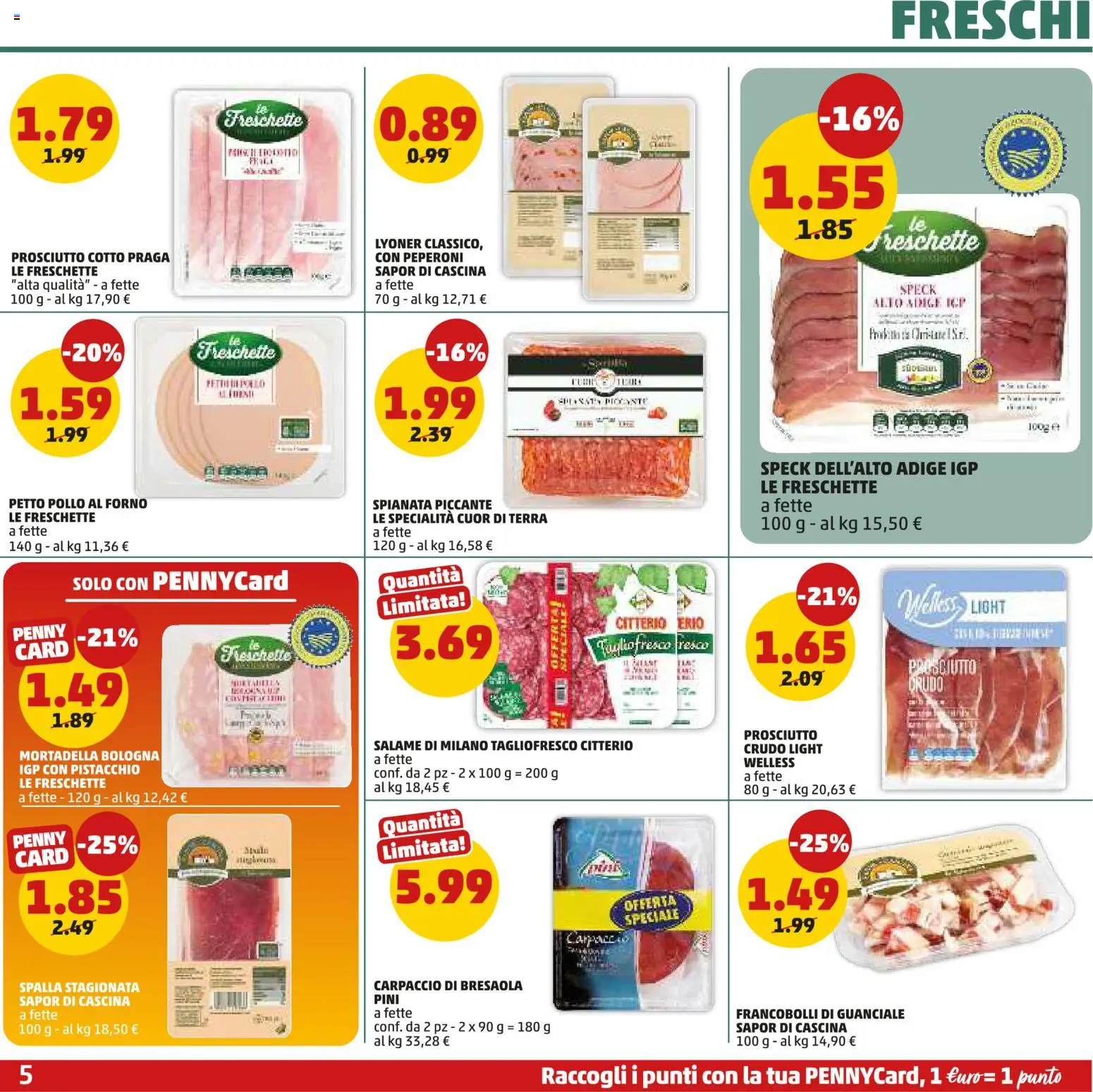 Volantino PENNY del 12.03.2026 | Pagina: 5 | Prodotti: Speck, Prosciutto Cotto, Bresaola, Prosciutto