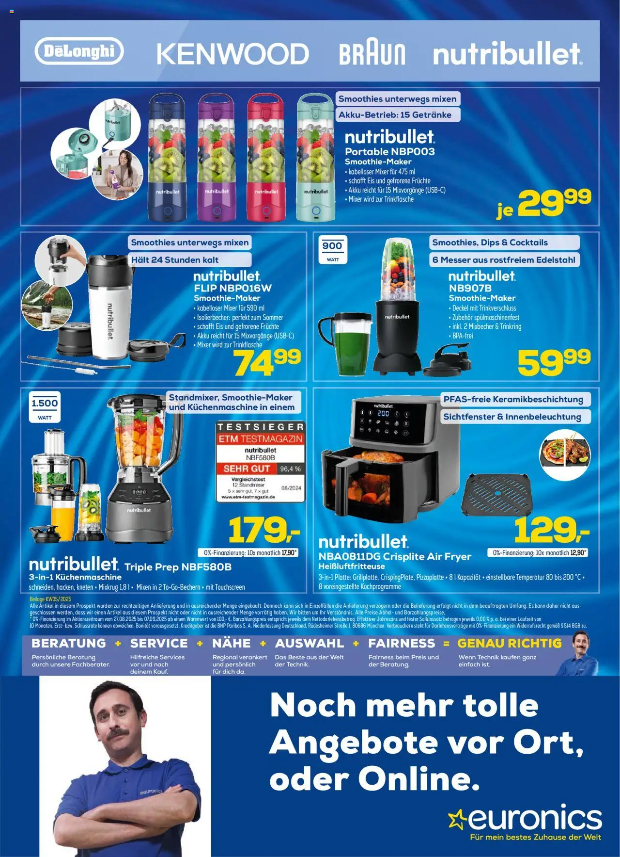 Euronics  Aus unserer Werbung - gültig ab dem 27.08.2025 | Seite: 4 | Produkte: Mixer, Heißluftfritteuse, Eis