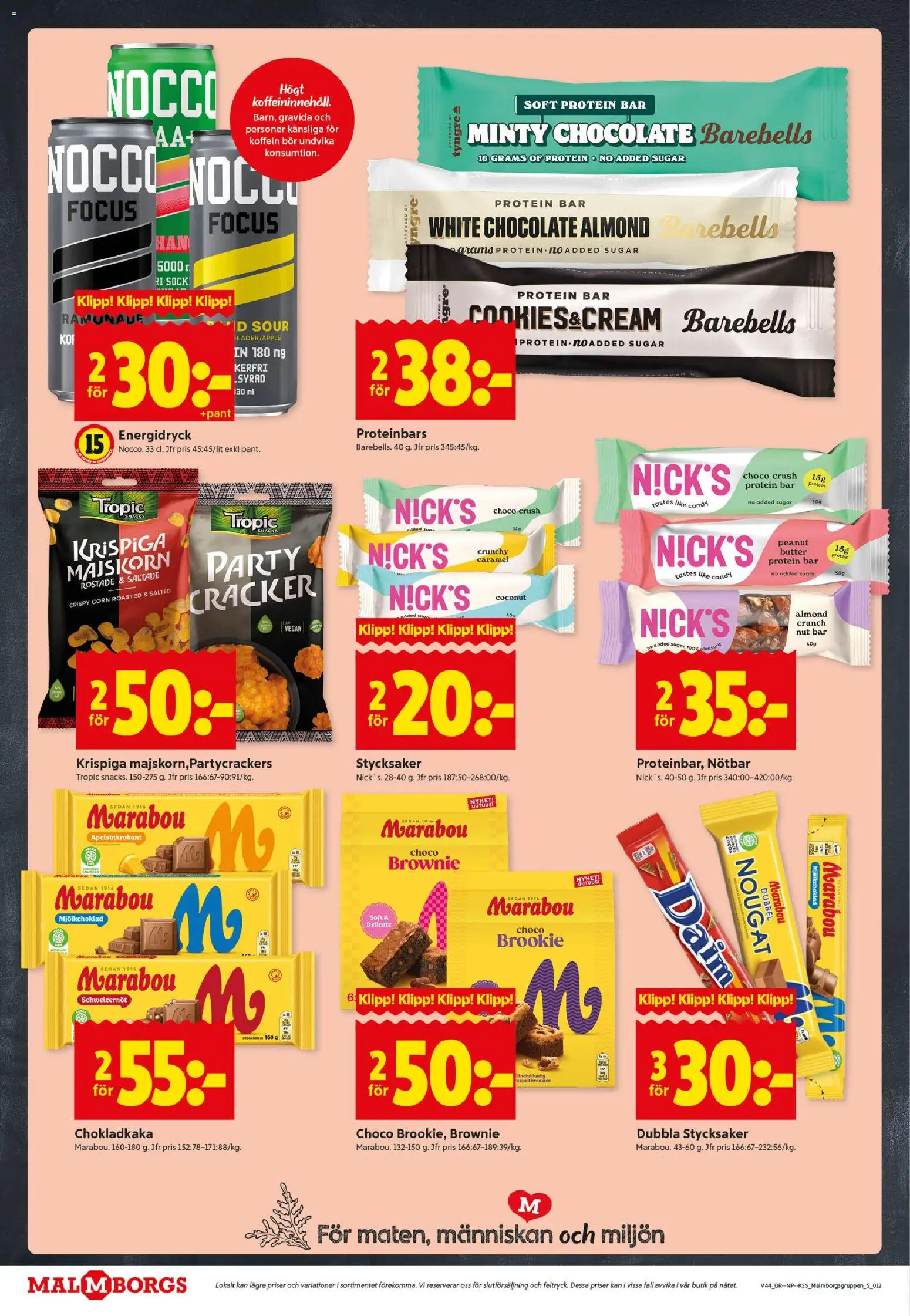 ICA Kvantum reklamblad aktuell från 27.10.2025 | Sida: 12 | Produkter: Chokladkaka, Energidryck