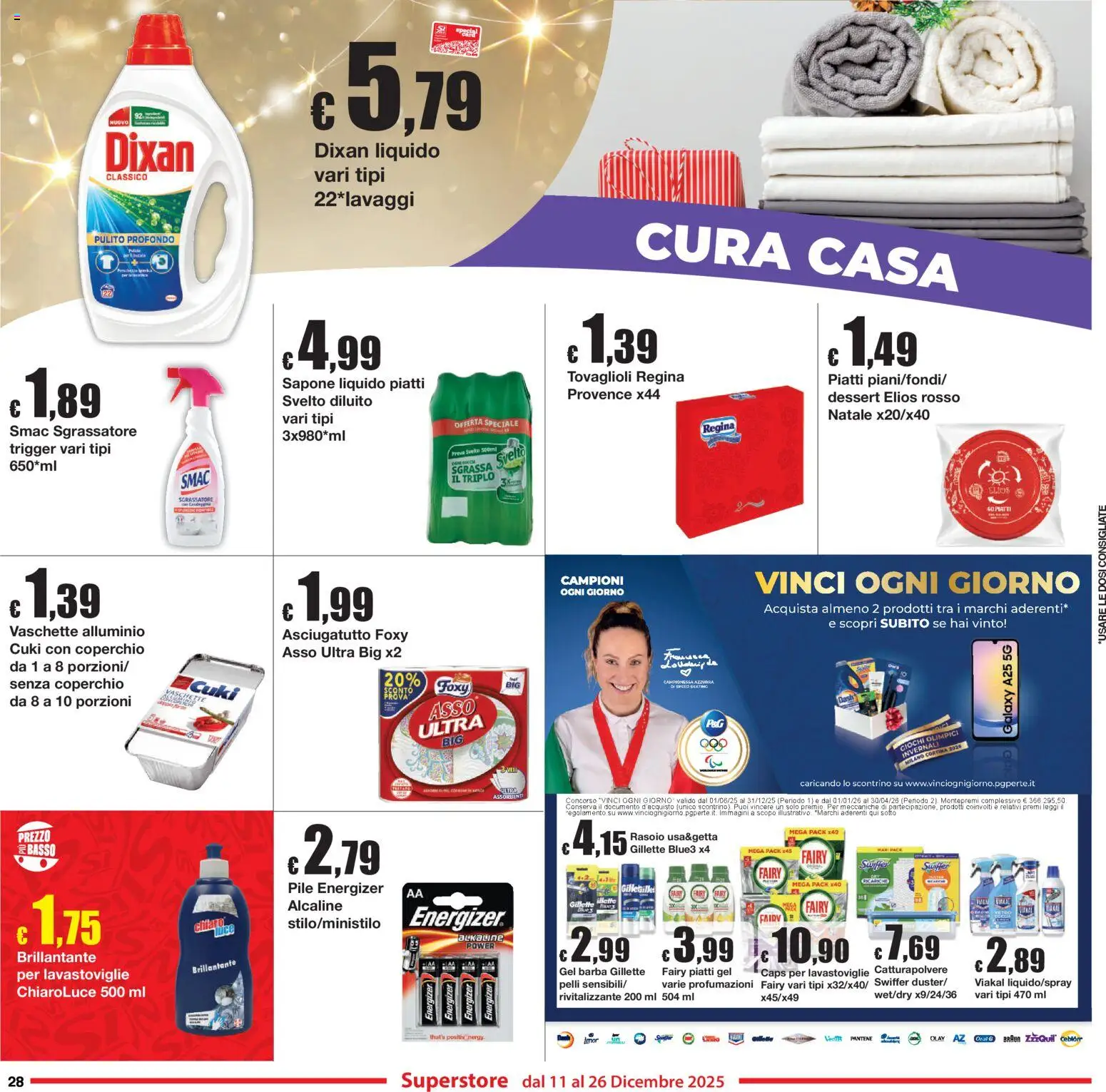 Volantino Sì con Te del 11.12.2025 | Pagina: 28 | Prodotti: Rasoio, Lavastoviglie, Alluminio, Vaschette