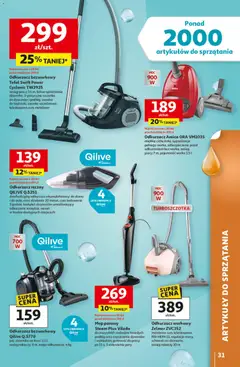 Pogląd oferty "Auchan gazetka - Strefa Porządki Hipermarket" - ważna od 18.03.2026 | Strona: 31 | Produkty: Waga, Odkurzacz, Mop parowy, Tefal