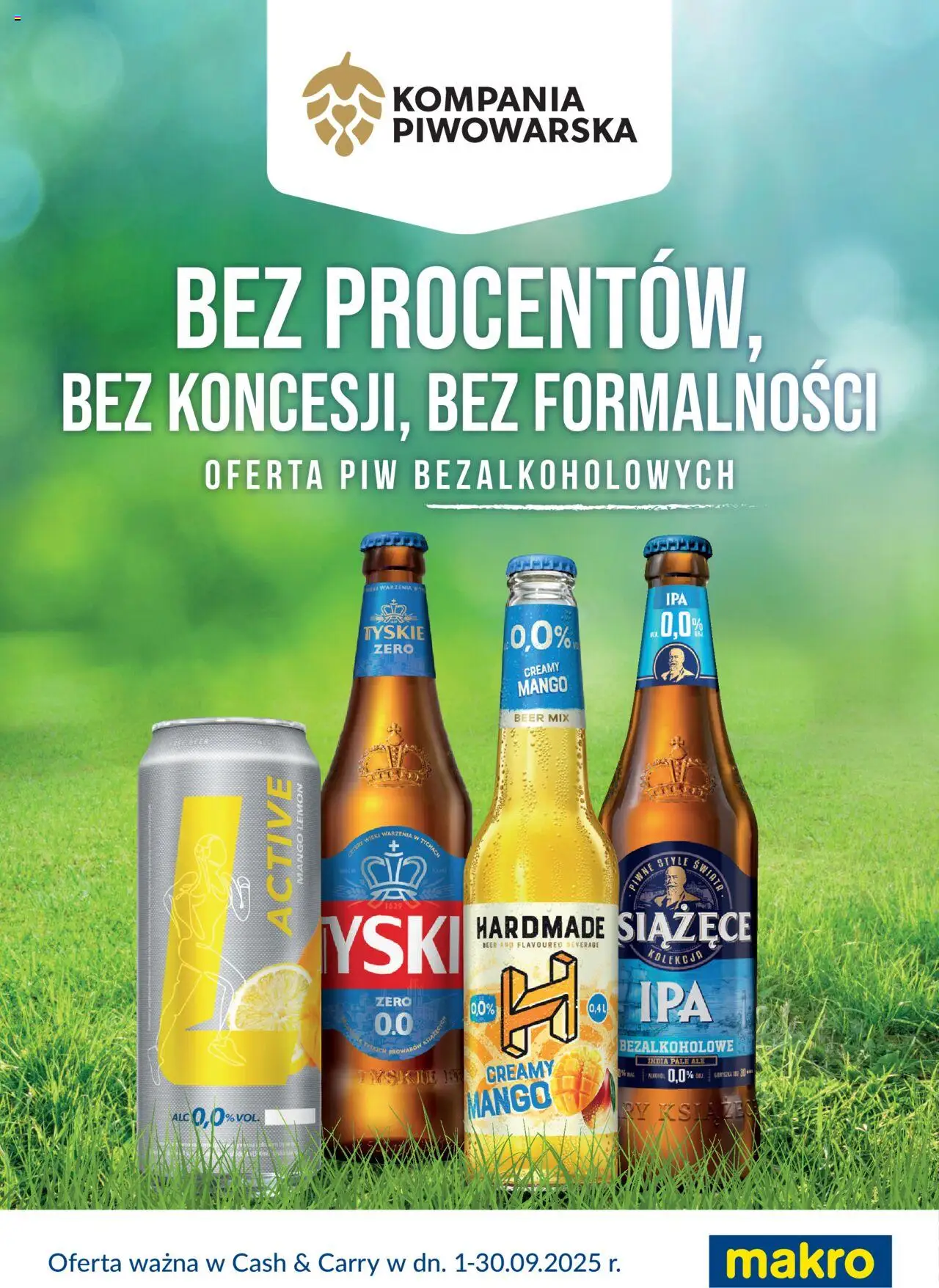 Makro Gazetka - Napoje bezalkoholowe Kompania Piwowarska od 01.09.2025 | Strona: 1 | Produkty: Mango, Tyskie