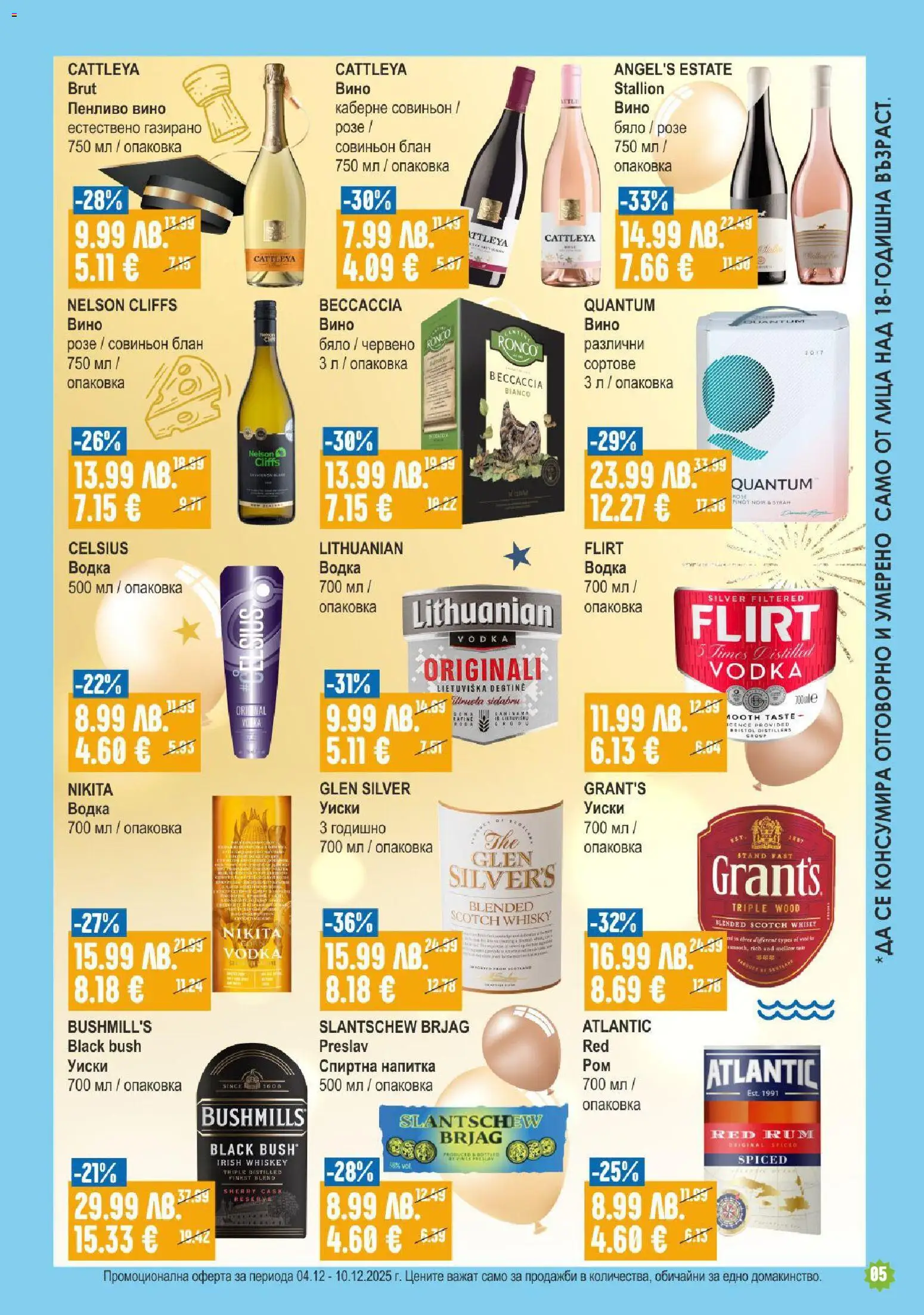 {H1} | Страница: 5 | Продукти: Водка, Уиски, Вино, Напитка