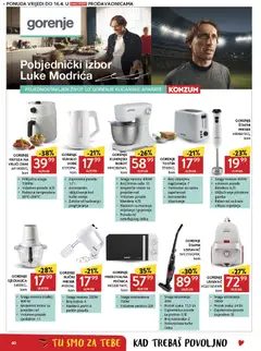 GORENJE FRITEZA NA VRUĆI ZRAK AF1300XG, kom, Priključna snaga: 1300W, Volumen posude: 4,5l, Podesiva temperatura: 80°C-200°C - Pregled kataloga iz trgovine Konzum, vrijedi od 15.04.2026 | Stranica: 40