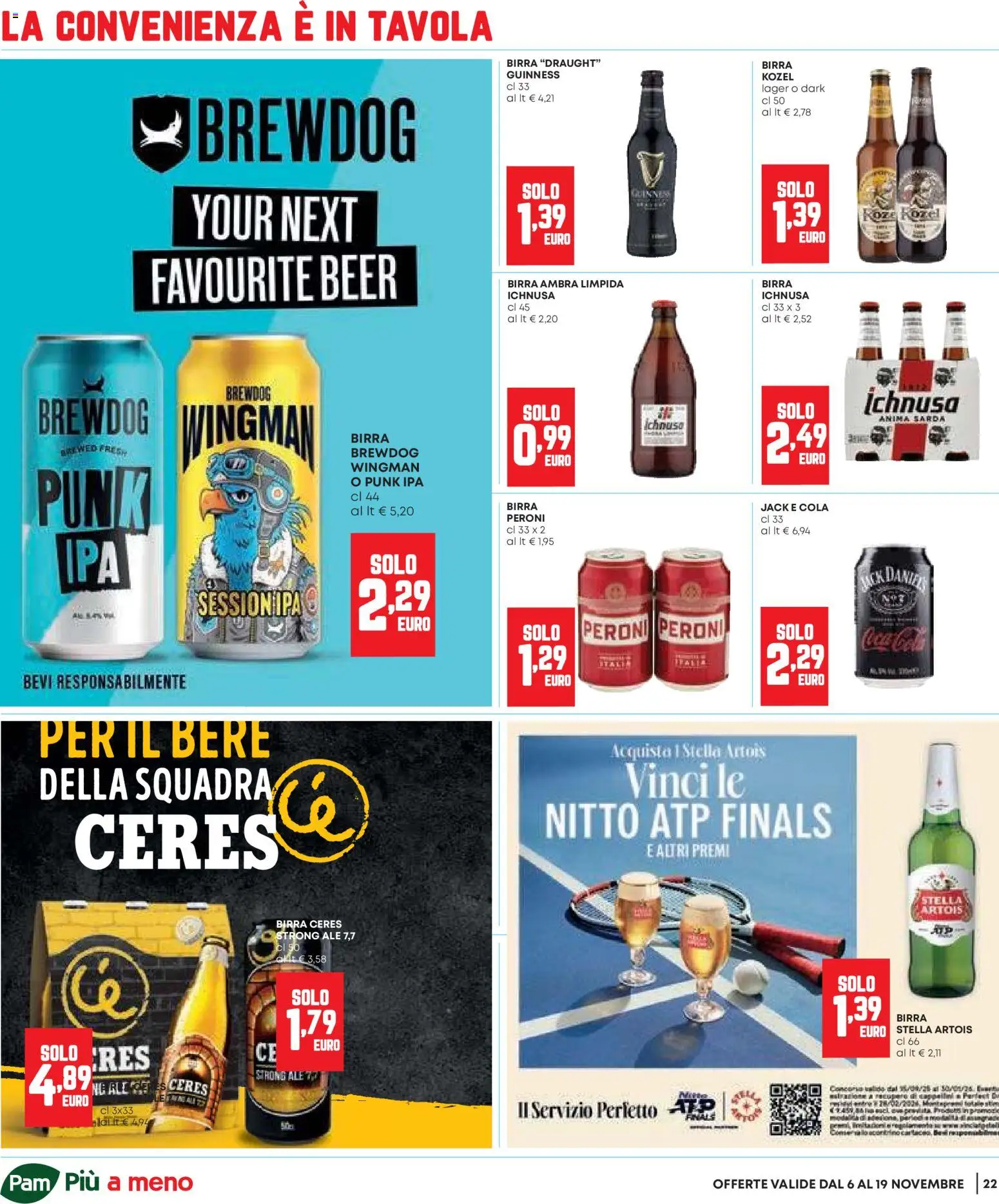 Volantino Panorama del 06.11.2025 | Pagina: 22 | Prodotti: Birra, Ceres