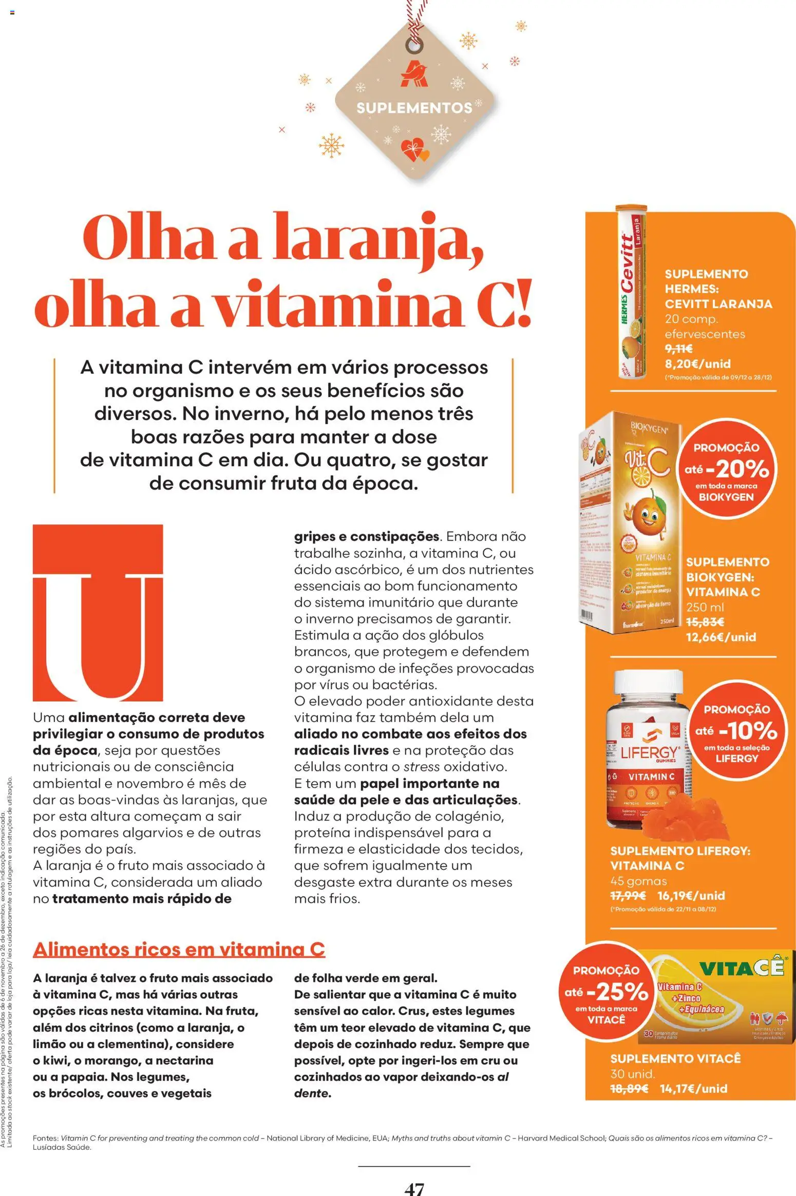 Auchan - Vem aí o Natal │ válido de 06.11.2025 | Página: 47 | Produtos: Ferro, Vitamina c, Gomas, Proteina