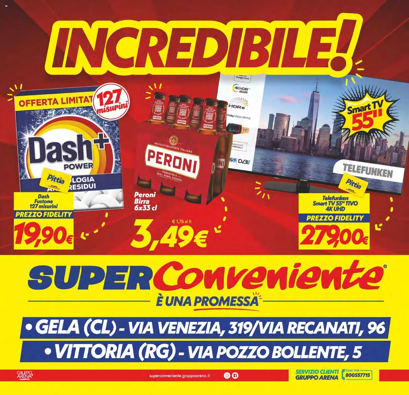 Volantino SuperConveniente del 23.01.2026 | Pagina: 24 | Prodotti: Birra, smart TV, TV