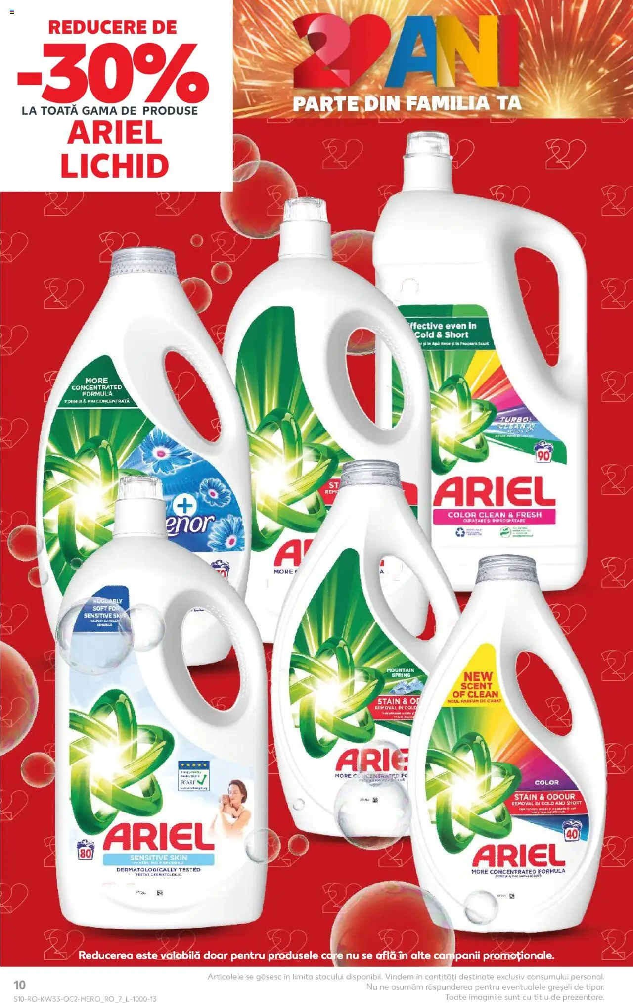 Kaufland RO akciós ujság - amely érvényes a következő dátumtól: 13.08.2025 | Oldal: 10 | Termékek: Ariel, Parfüm