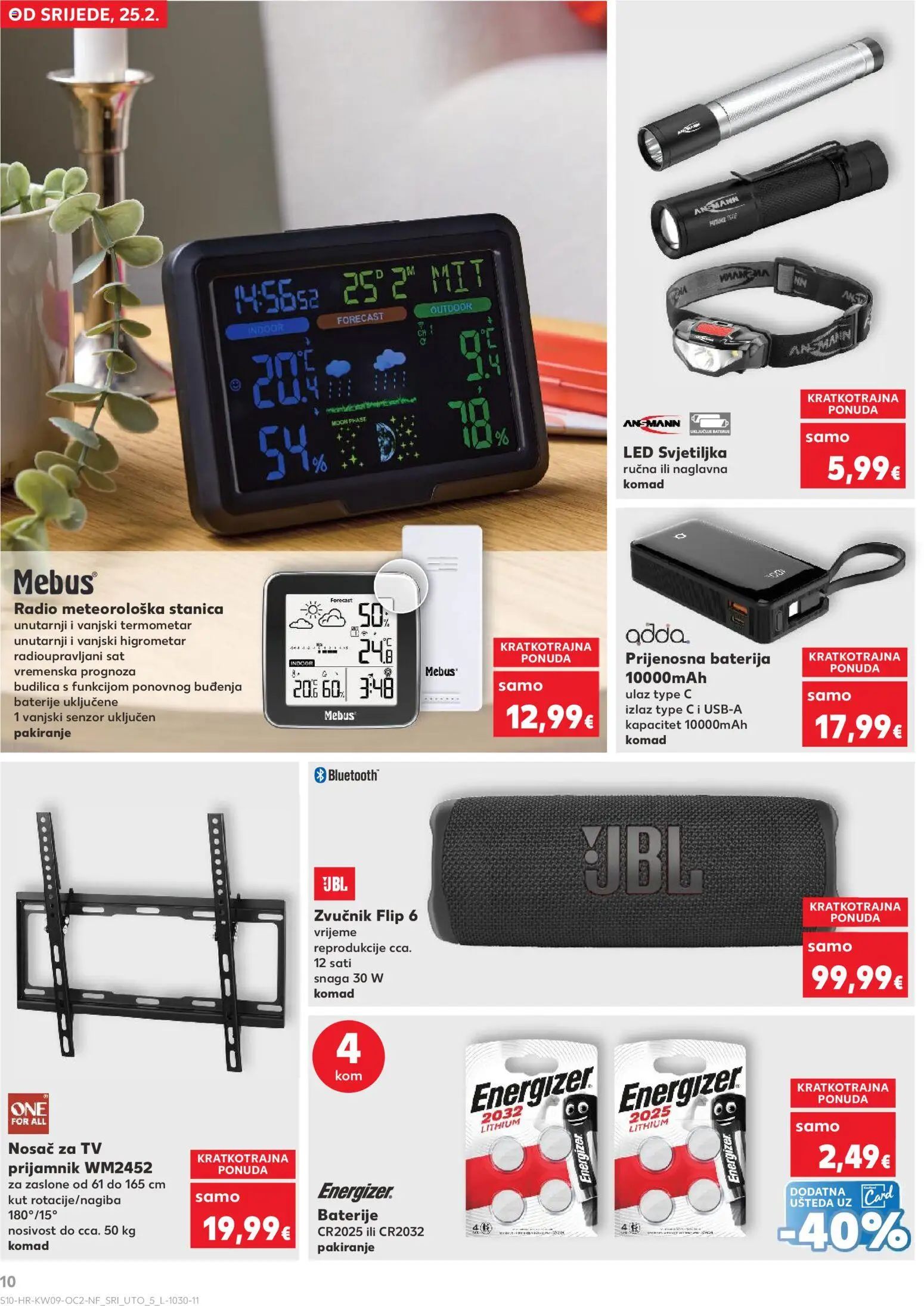 Kaufland katalog | vrijedi od 25.02.2026 | Stranica: 10 | Proizvodi: Termometar, Sat, Meteorološka stanica, Zvučnik