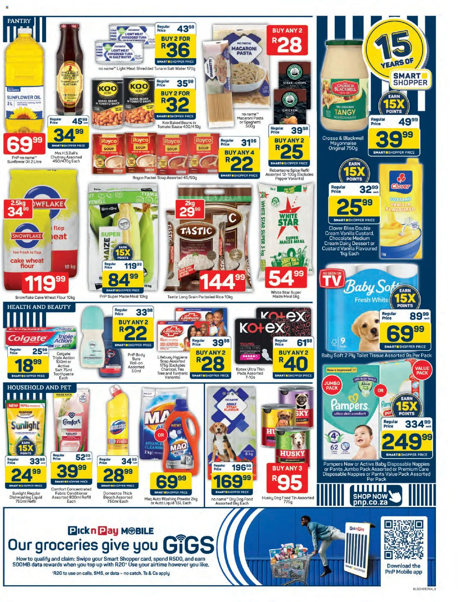 New Pick n Pay catalogue – valid from 09.04.2026 | Page: 3 | Products: Cake, Pads, Light, Conditioner