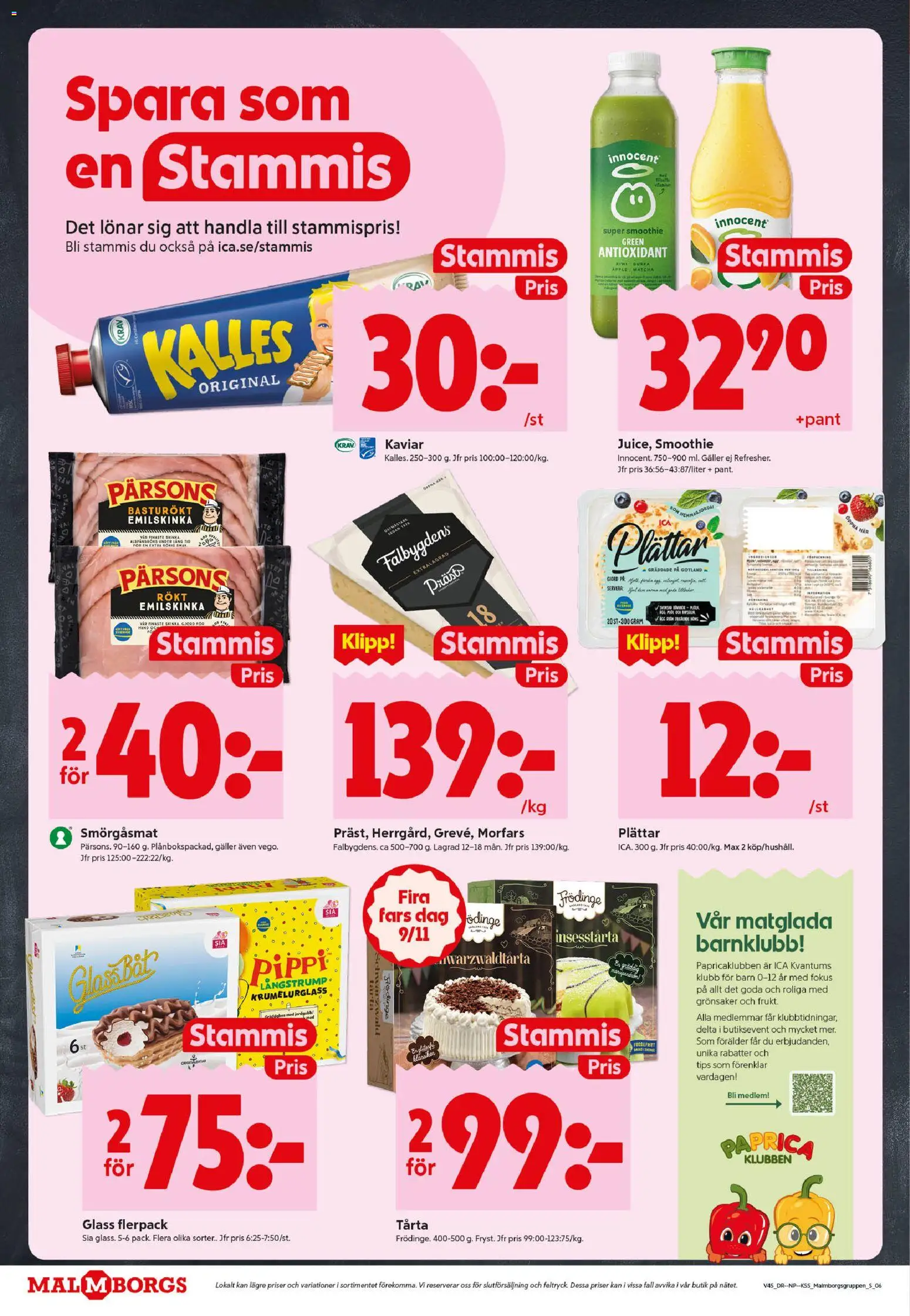 ICA Kvantum reklamblad aktuell från 03.11.2025 | Sida: 6 | Produkter: Galler, Skinka, Kiwi, Glass