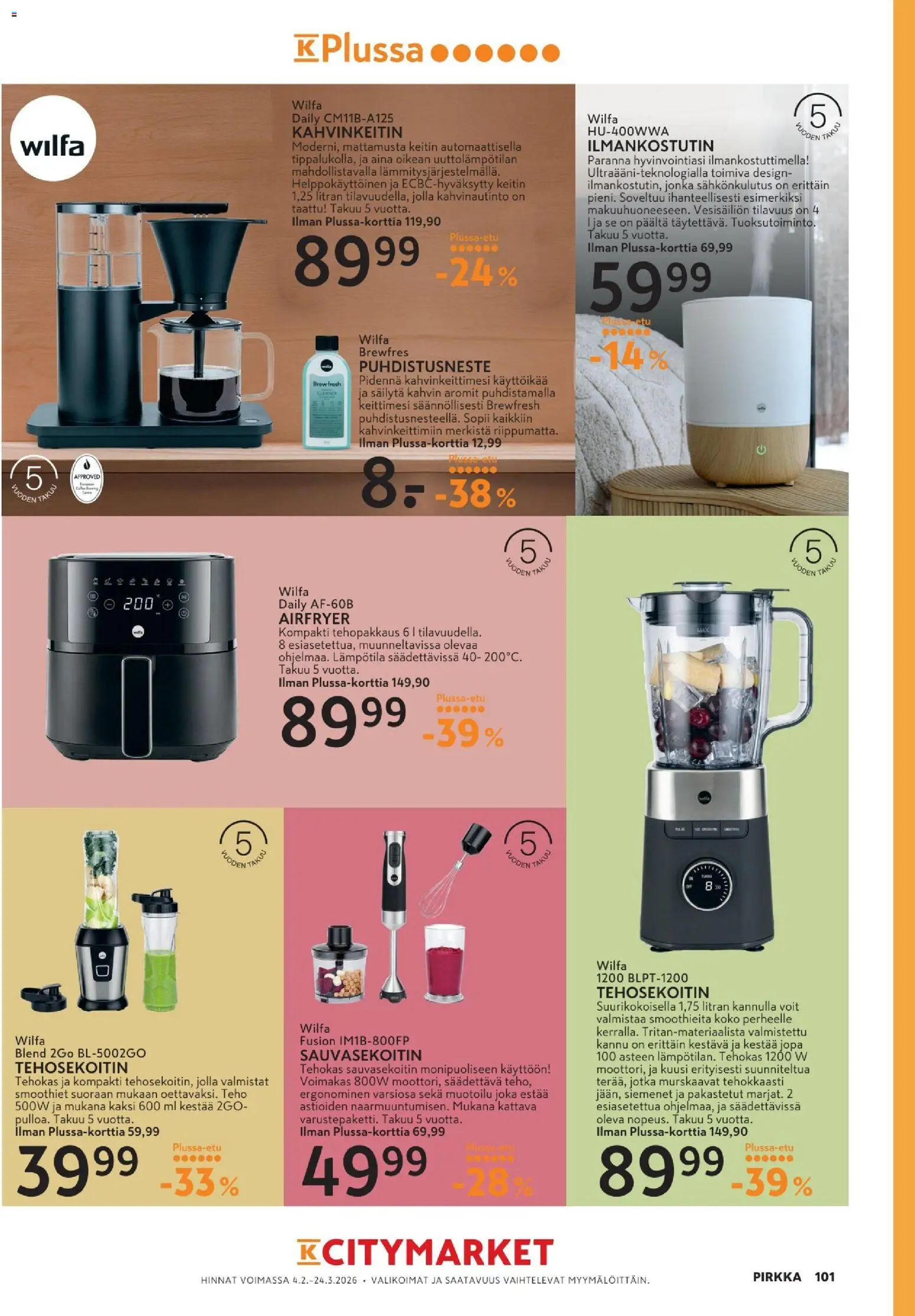 K-Citymarket - Pirkka – voimassa 04.02.2026 alkaen | Sivu: 101