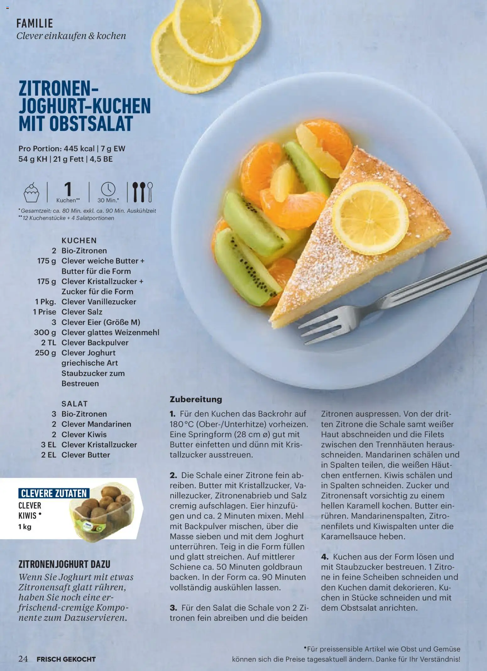 Billa  Frisch Gekocht gültig ab 01.11.2025 | Seite: 20 | Produkte: Salat, Gemüse, Zucker, Joghurt
