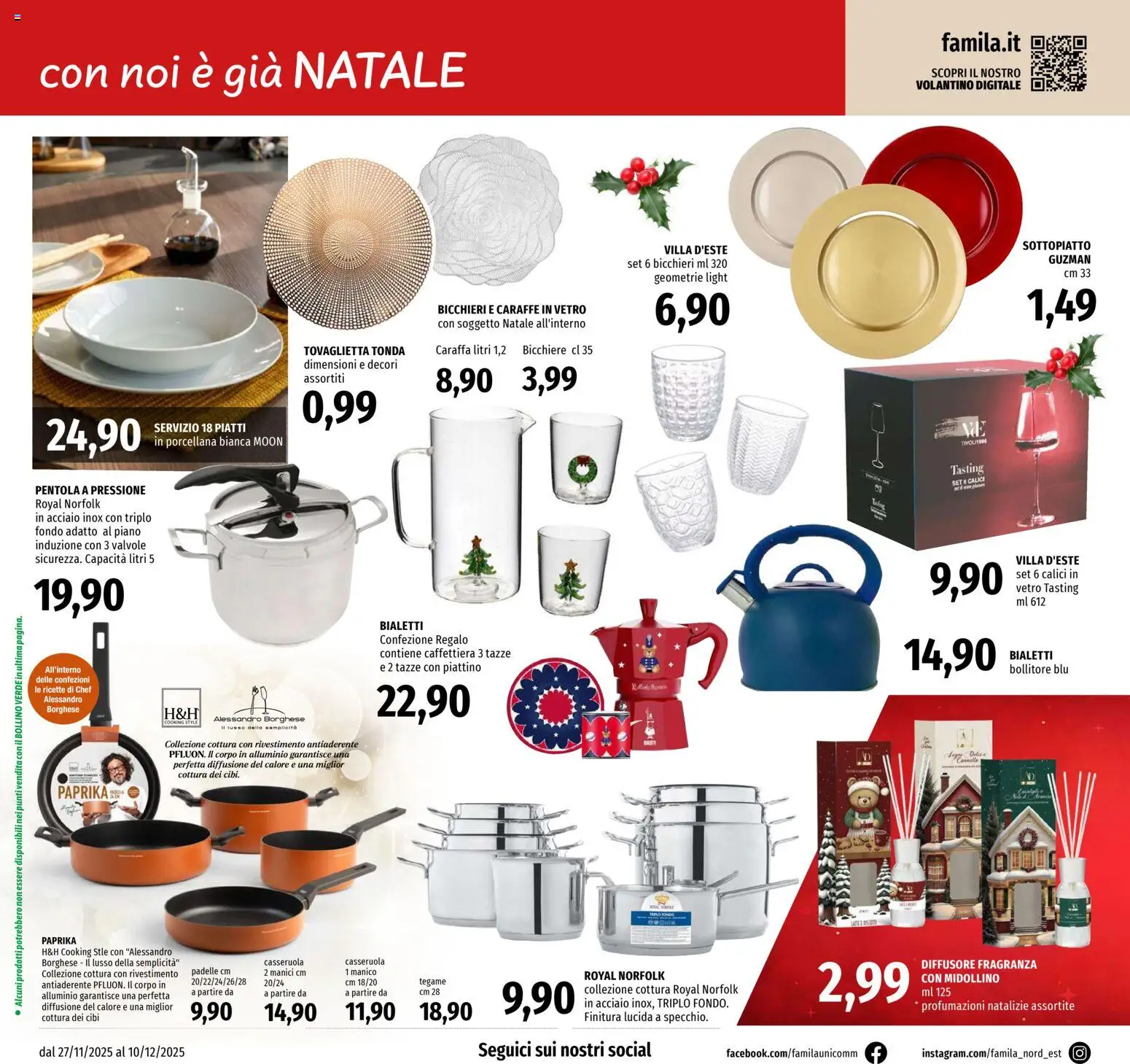 Volantino Famila del 27.11.2025 | Pagina: 24 | Prodotti: Caraffa, Caffettiera, Alluminio, Bollitore