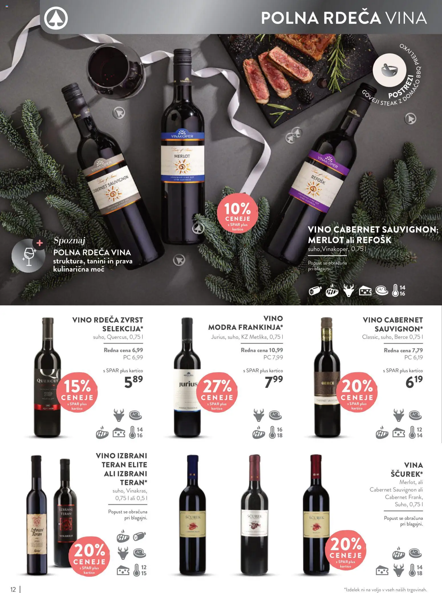 Novi Spar katalog ponudbe – veljaven od 05.11.2025 | Stran: 12 | Izdelki: Vino