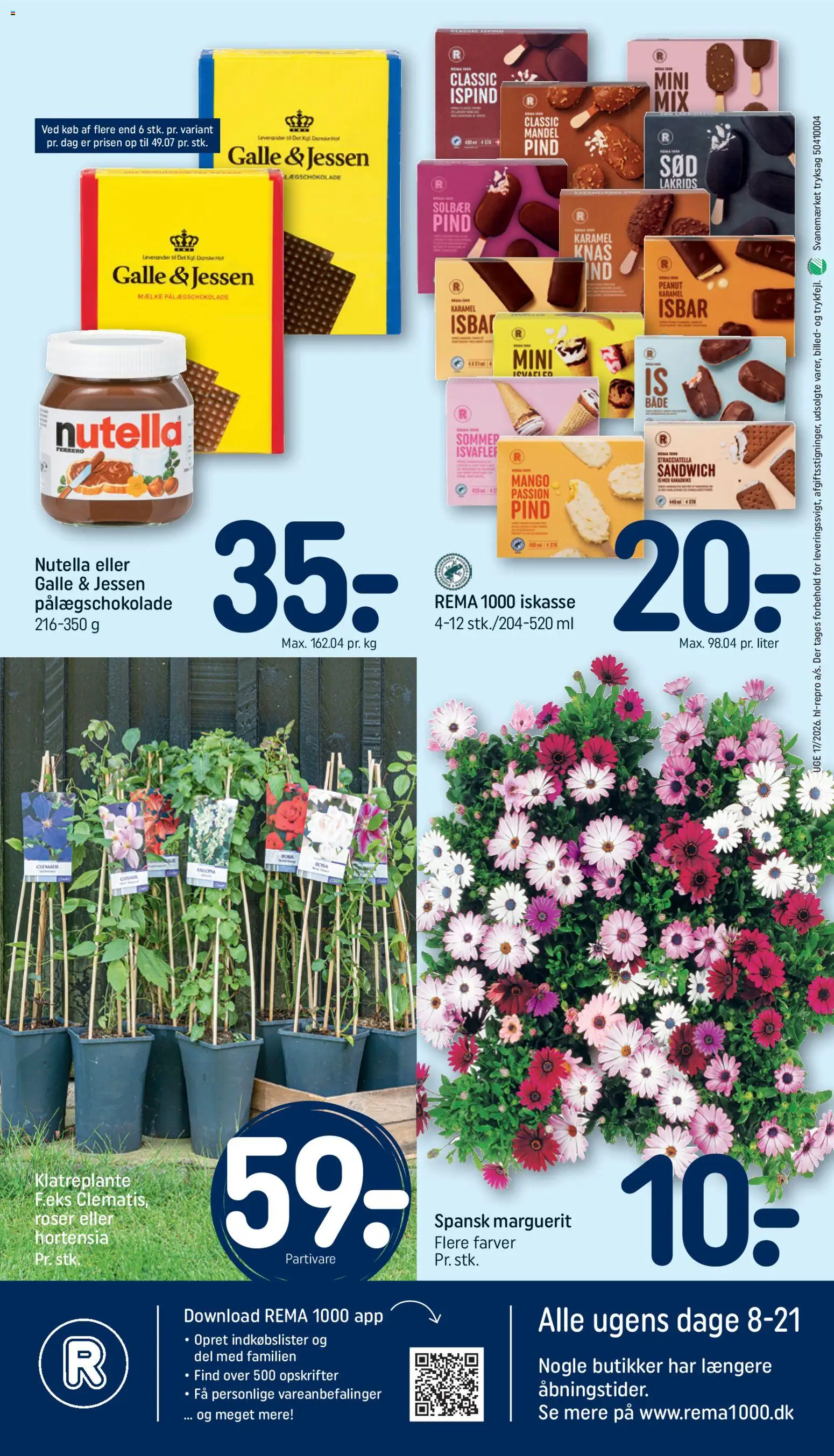 Rema 1000 tilbudsavis – gyldig fra 19.04.2026 | Side: 20 | Produkter: Mango, Lakrids, Isvafler, Pålægschokolade