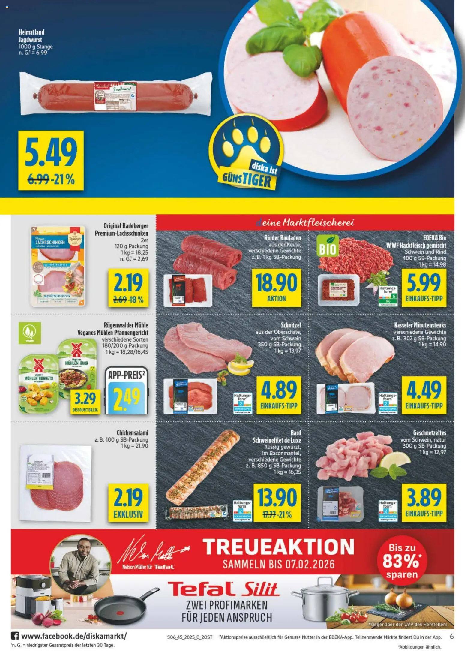 Diska - Diska Angebote Sachsen-Thüringen KW45 – gültig ab 03.11.2025 | Seite: 6 | Produkte: Mühle, Schnitzel, Schweinefilet, Hackfleisch