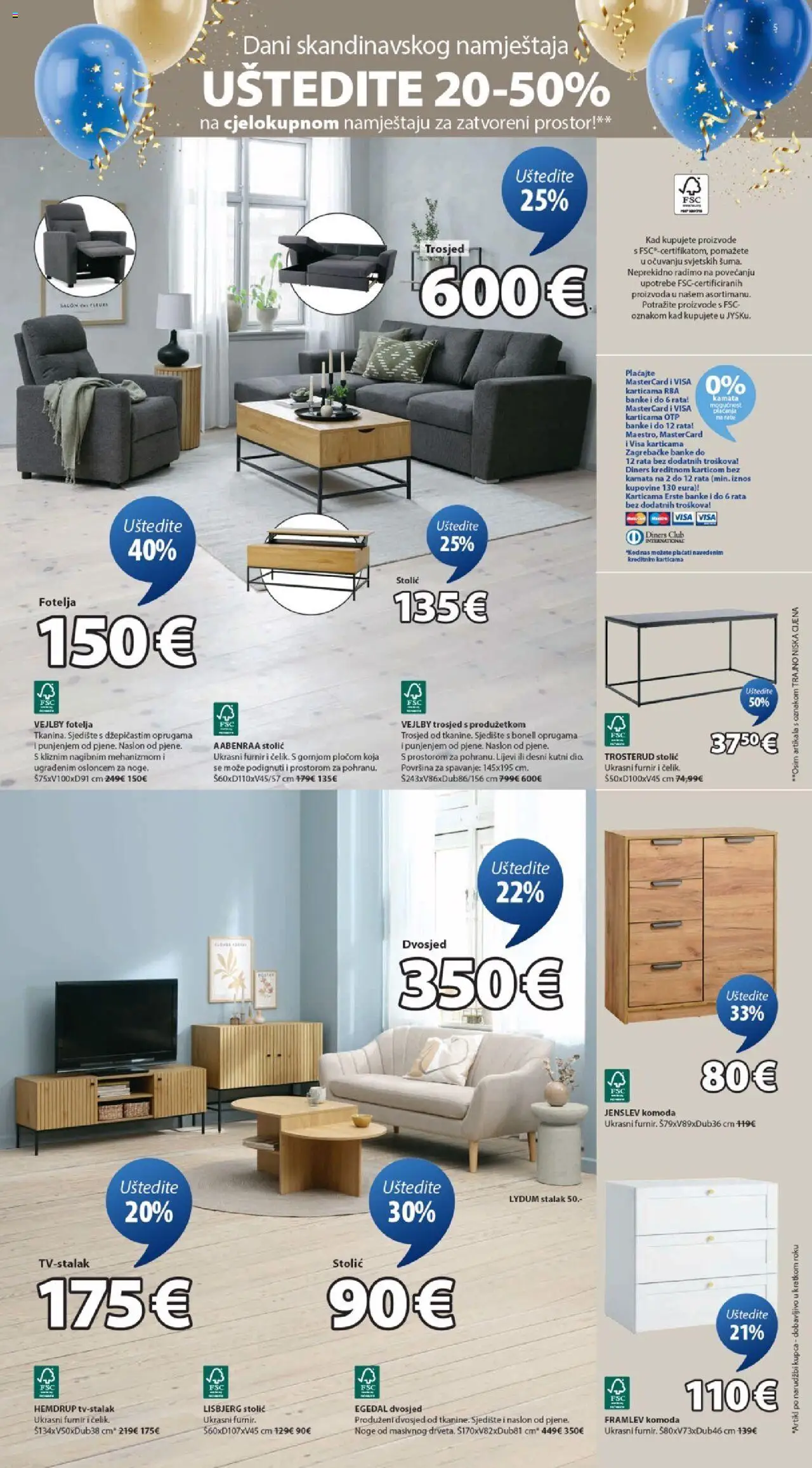 JYSK katalog | vrijedi od 15.10.2025 | Stranica: 5 | Proizvodi: Komoda, Fotelja, Stolić, Dvosjed