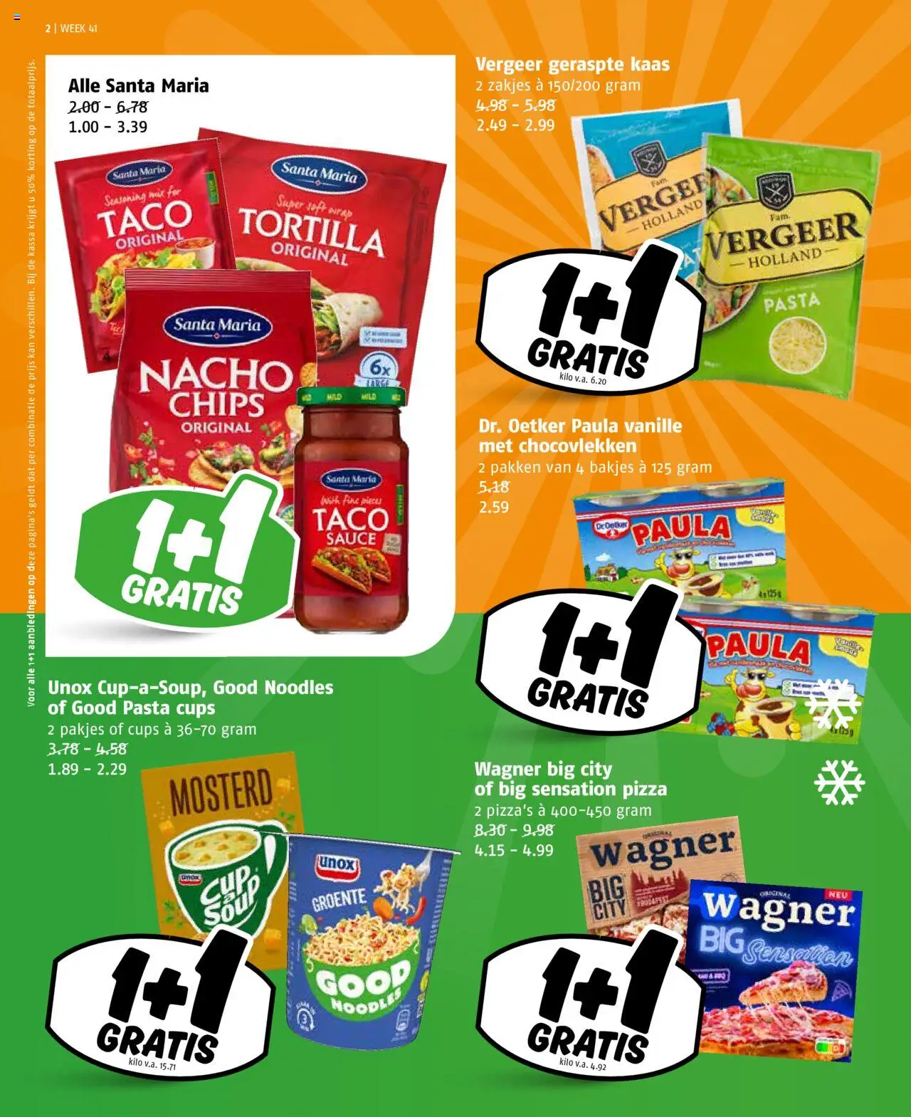 {H1} | Pagina: 2 | Producten: Kaas, Kan, Pasta, Tortilla