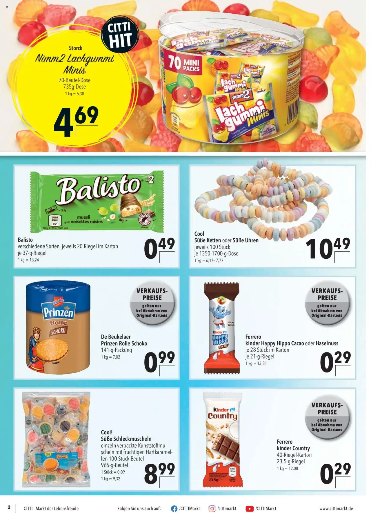 CITTI Markt - Kioskwerbung - gültig ab dem 13.08.2025 | Seite: 2 | Produkte: Kinder country