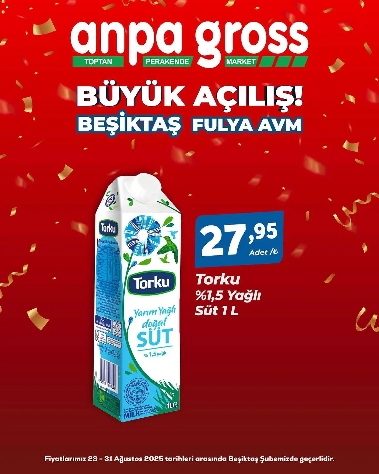 Anpa Gross Büyük Açılış - 23.08.2025 tarihinden itibaren geçerlidir | Sayfa: 34 | Ürünler: Süt