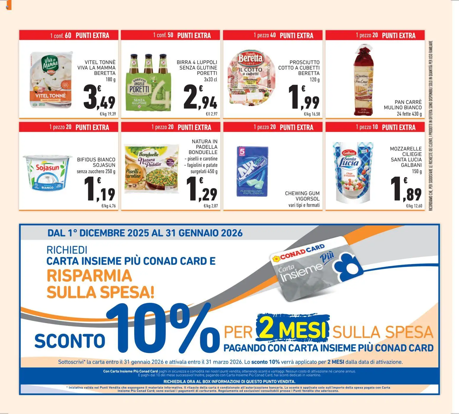 Volantino Conad del 14.01.2026 | Pagina: 31 | Prodotti: Prosciutto Cotto, Birra, Mozzarella, Data