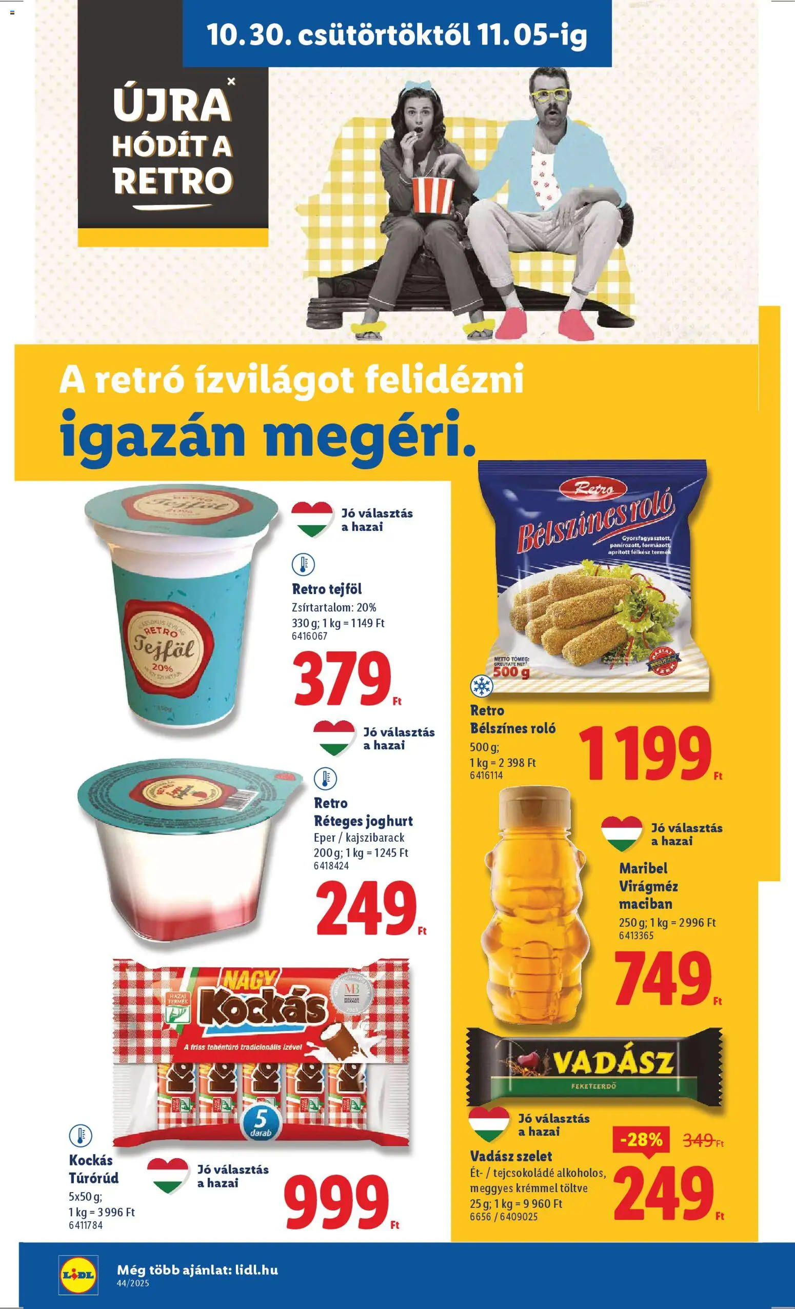 Lidl akciós ujság - amely érvényes a következő dátumtól: 30.10.2025 | Oldal: 14 | Termékek: Cottage cheese, Roló, Tejföl, Eper
