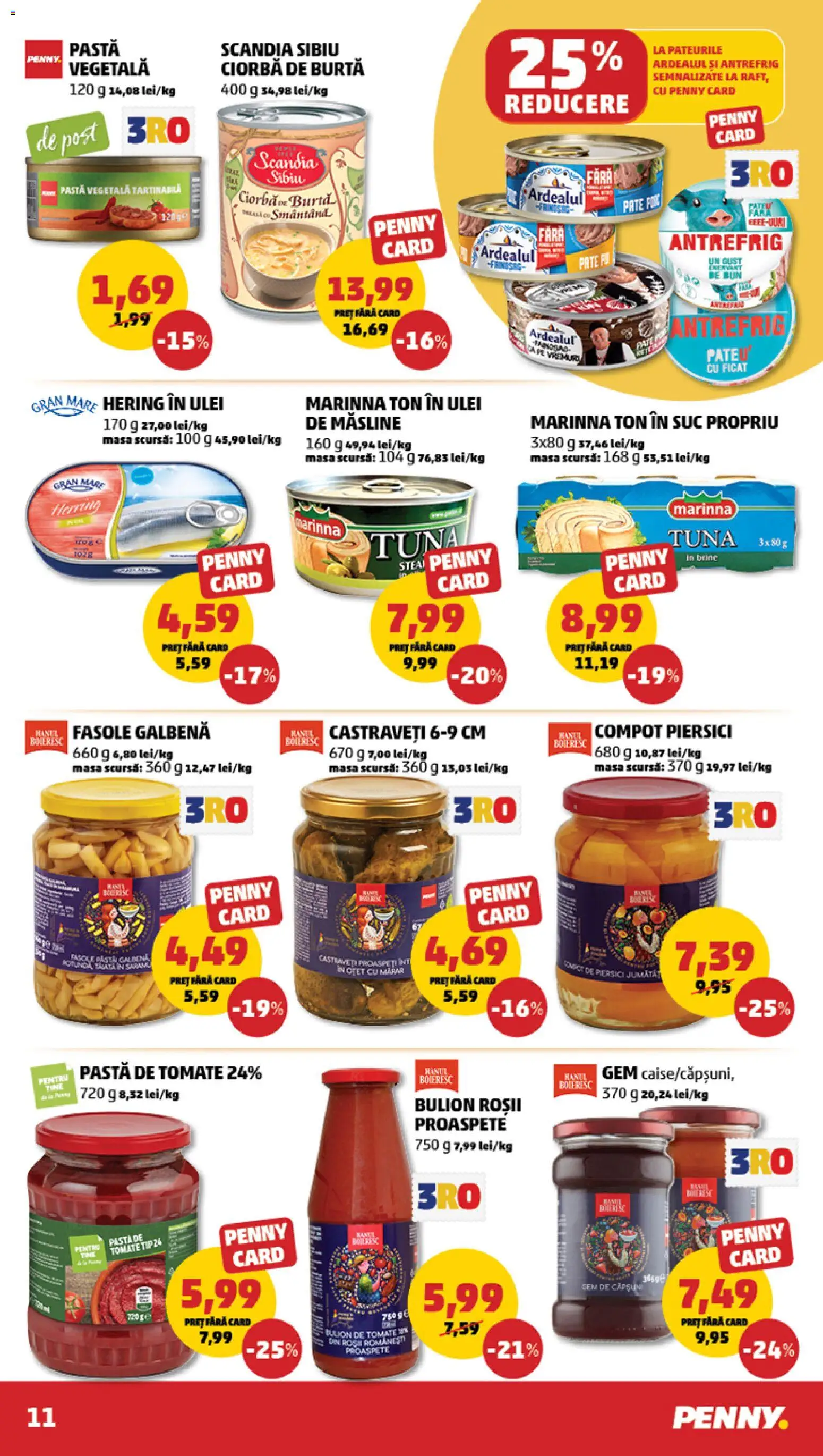 Noul catalog PENNY – valabil de la 11.03.2026 | Pagină: 11 | Produse: Pate, Măsline, Smântână, Castraveți