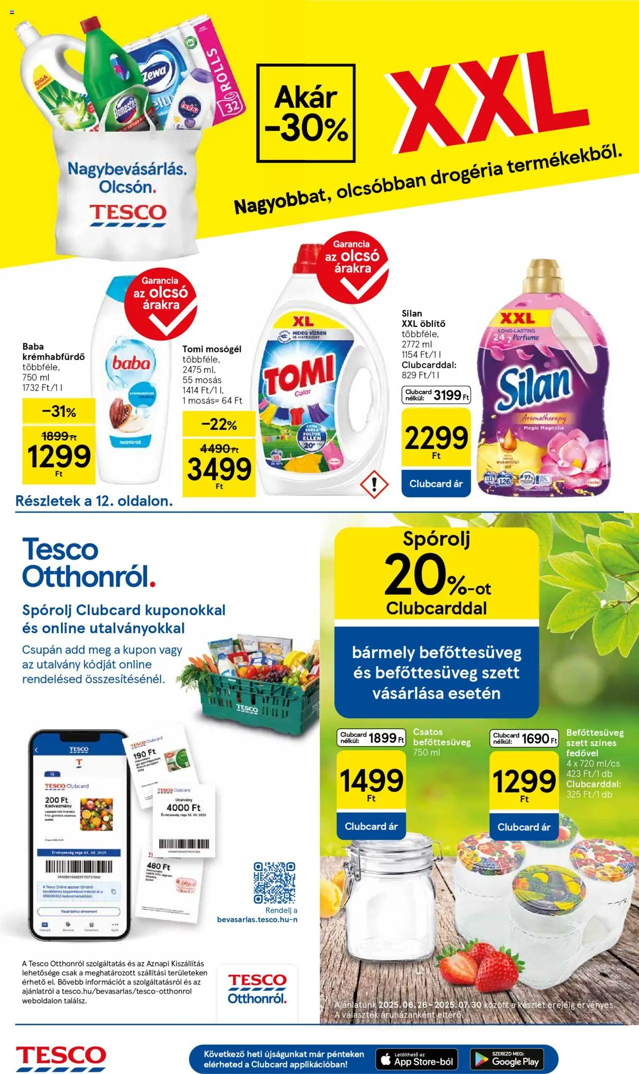 Tesco akciós ujság - amely érvényes a következő dátumtól: 03.07.2025 | Oldal: 16 | Termékek: Mosógél, Öblítő, Befőttesüveg