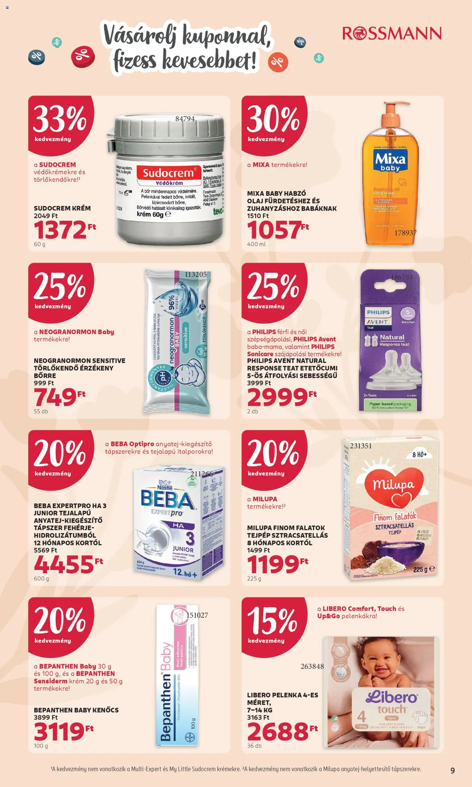 Rossmann akciós ujság - amely érvényes a következő dátumtól: 13.04.2026 | Oldal: 9