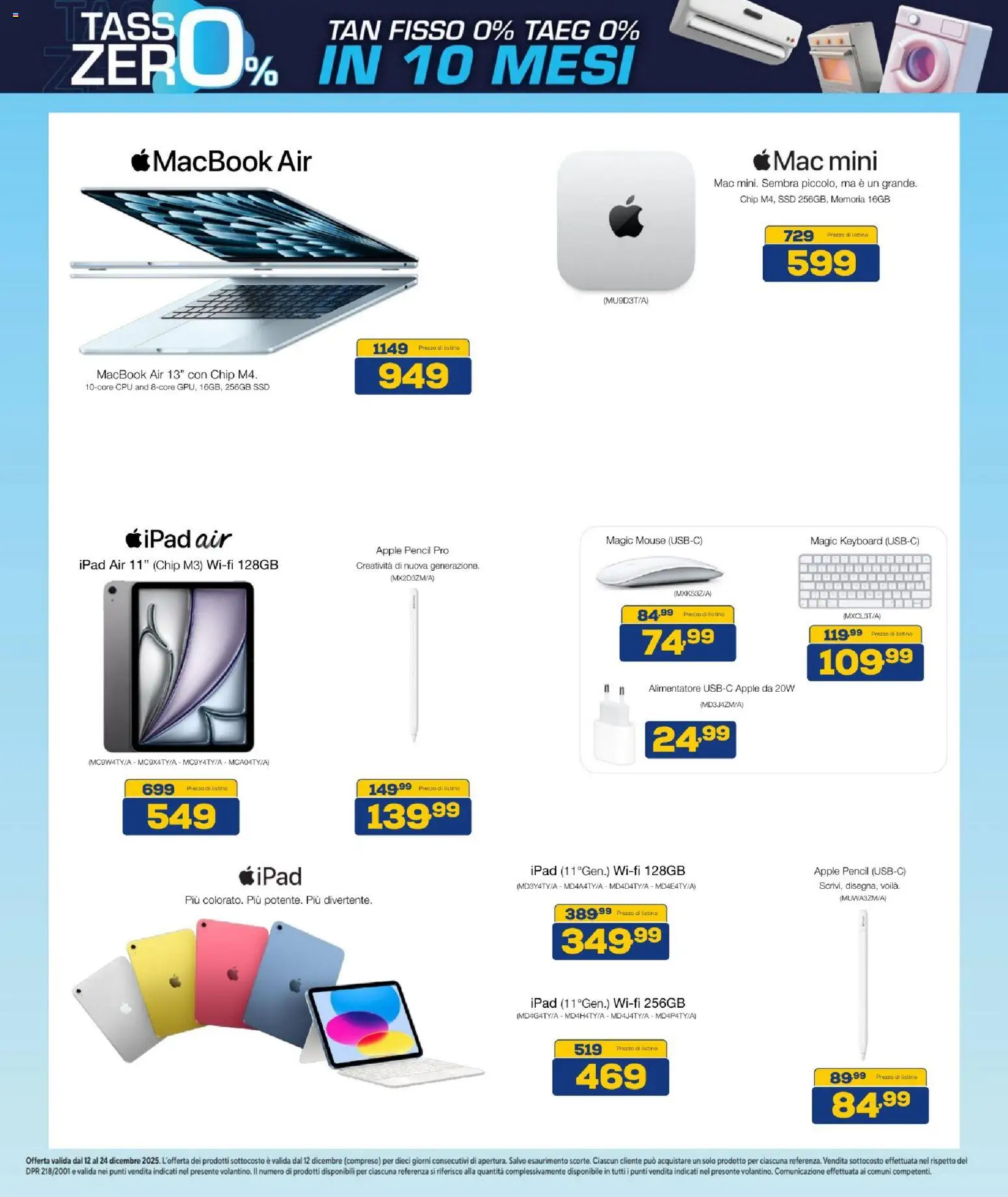 Volantino BRUNO del 12.12.2025 | Pagina: 6 | Prodotti: Macbook air, Mouse, Ipad, Macbook