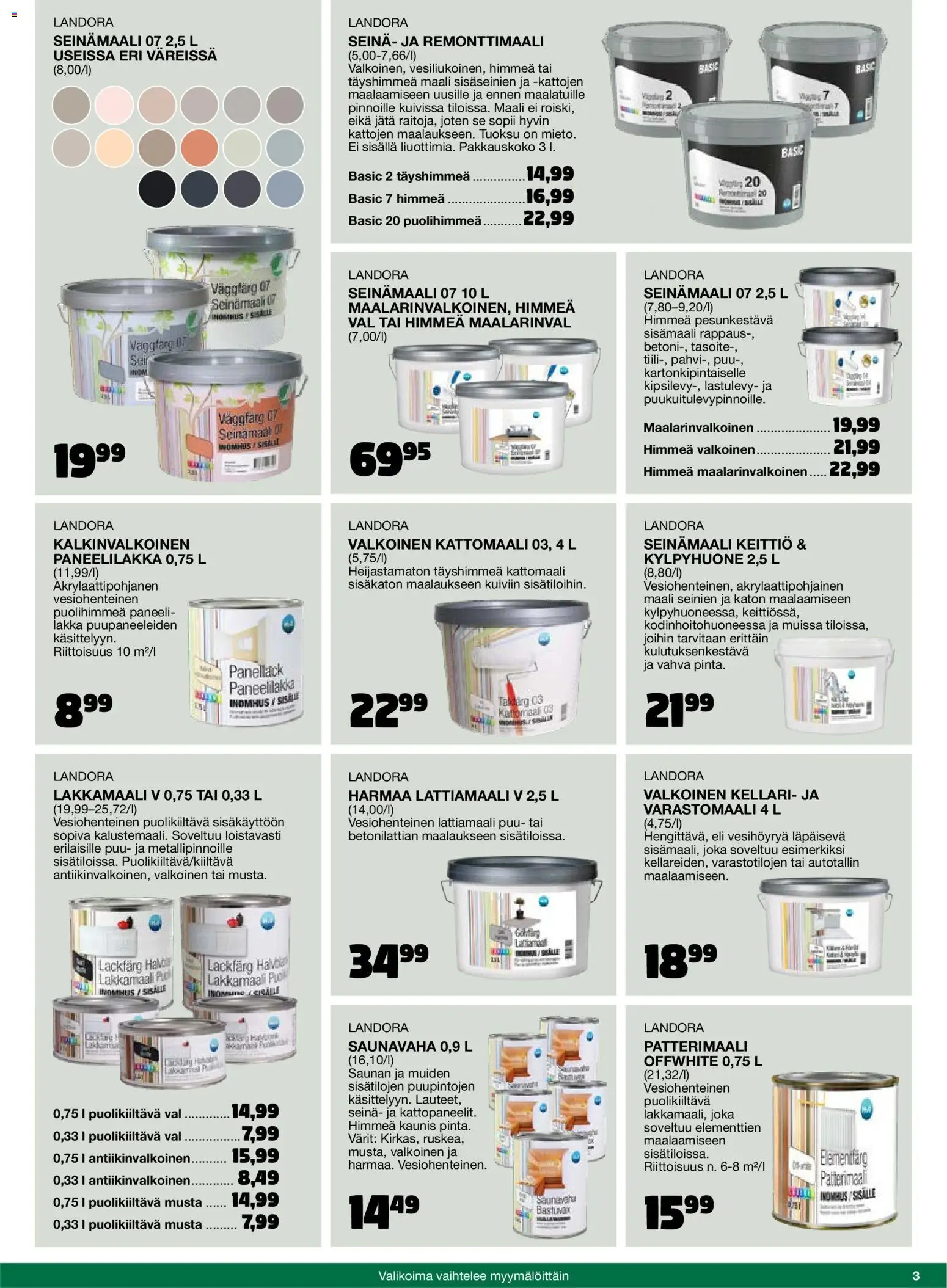 Tokmanni - 2025 Työkalukuvasto – voimassa 01.11.2025 alkaen | Sivu: 3 | Tuotteet: Maali, Tuoksu, Keittiö, Lakka