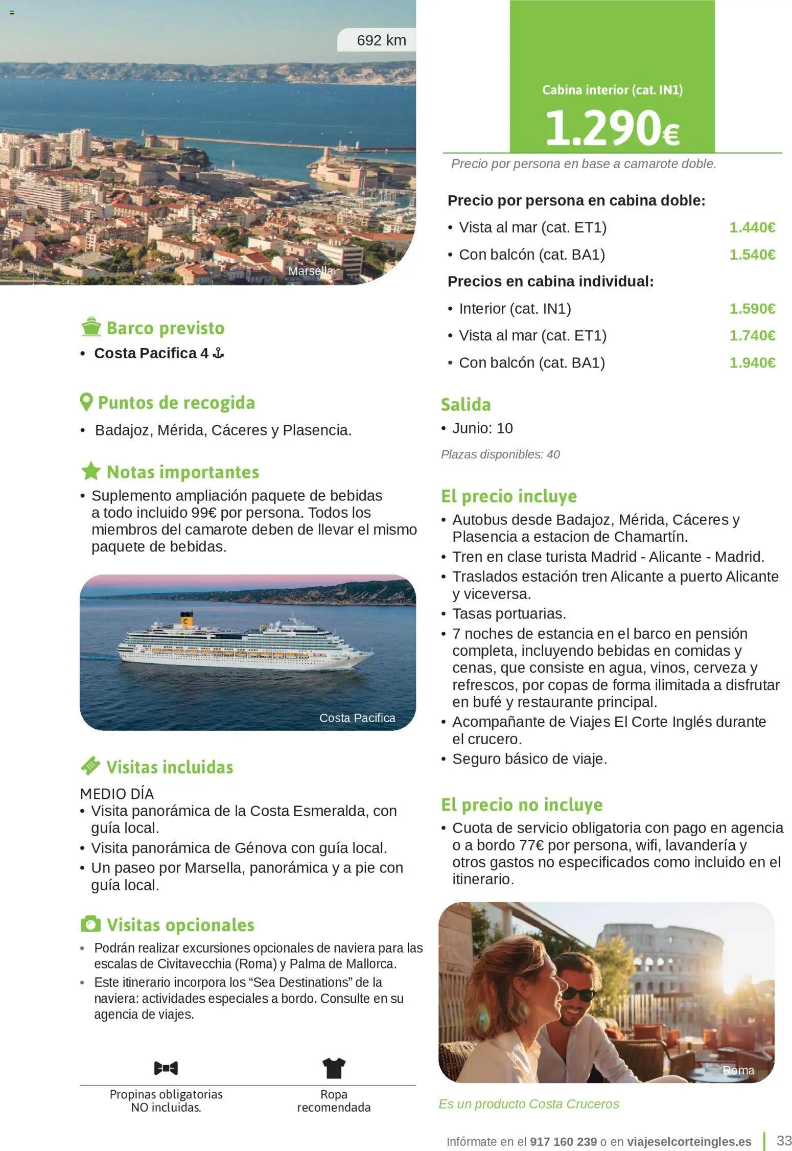 Viajes El Corte Inglés Junta de Extremadura │ válido desde el 01.03.2026 | Página: 33 | Productos: Cerveza, Ropa