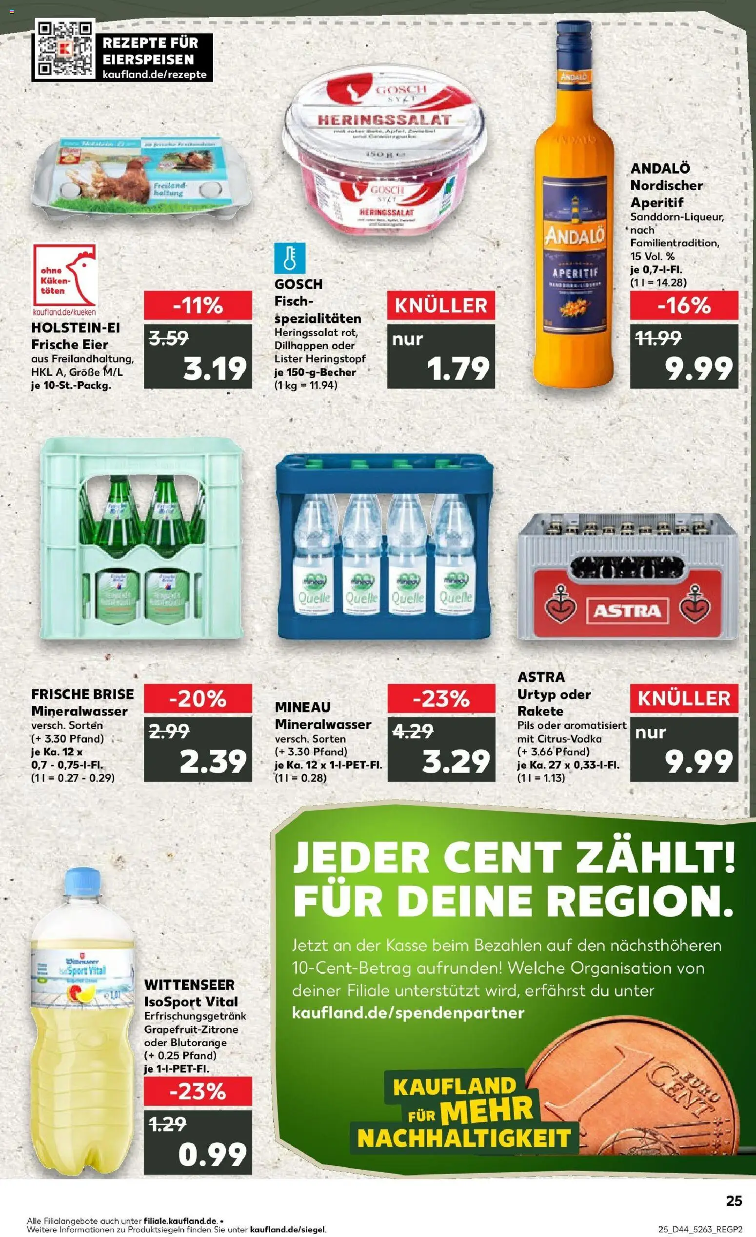 Kaufland prospekt Rendsburg	 – gültig ab 30.10.2025 | Seite: 25 | Produkte: Eier, Pils, Mineralwasser, Fisch
