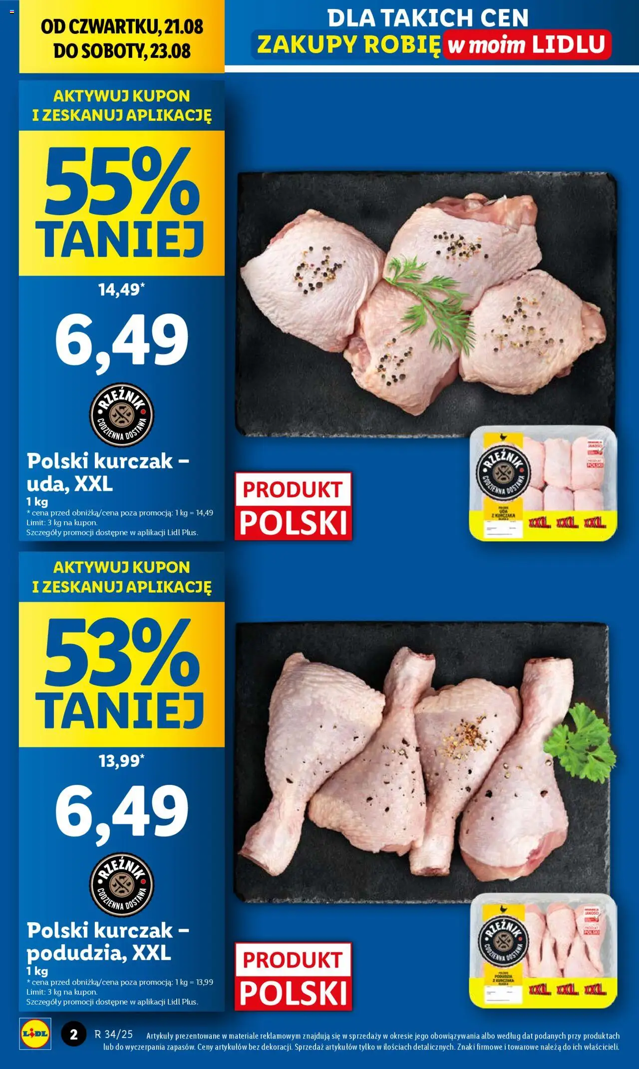 Lidl Gazetka od 21.08.2025 | Strona: 2 | Produkty: Kurczak