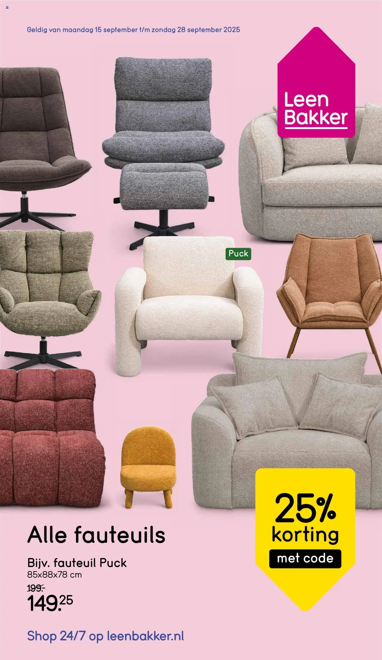  | Pagina: 2 | Producten: Fauteuil