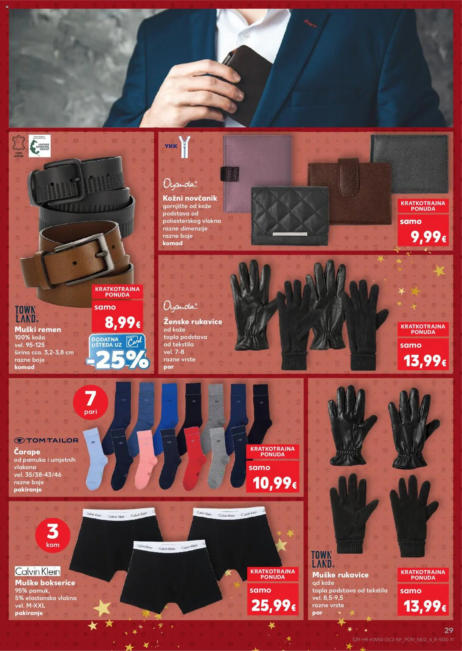 Kaufland katalog | vrijedi od 10.12.2025 | Stranica: 29 | Proizvodi: Čarape, Bokserice, Novčanik, Rukavice