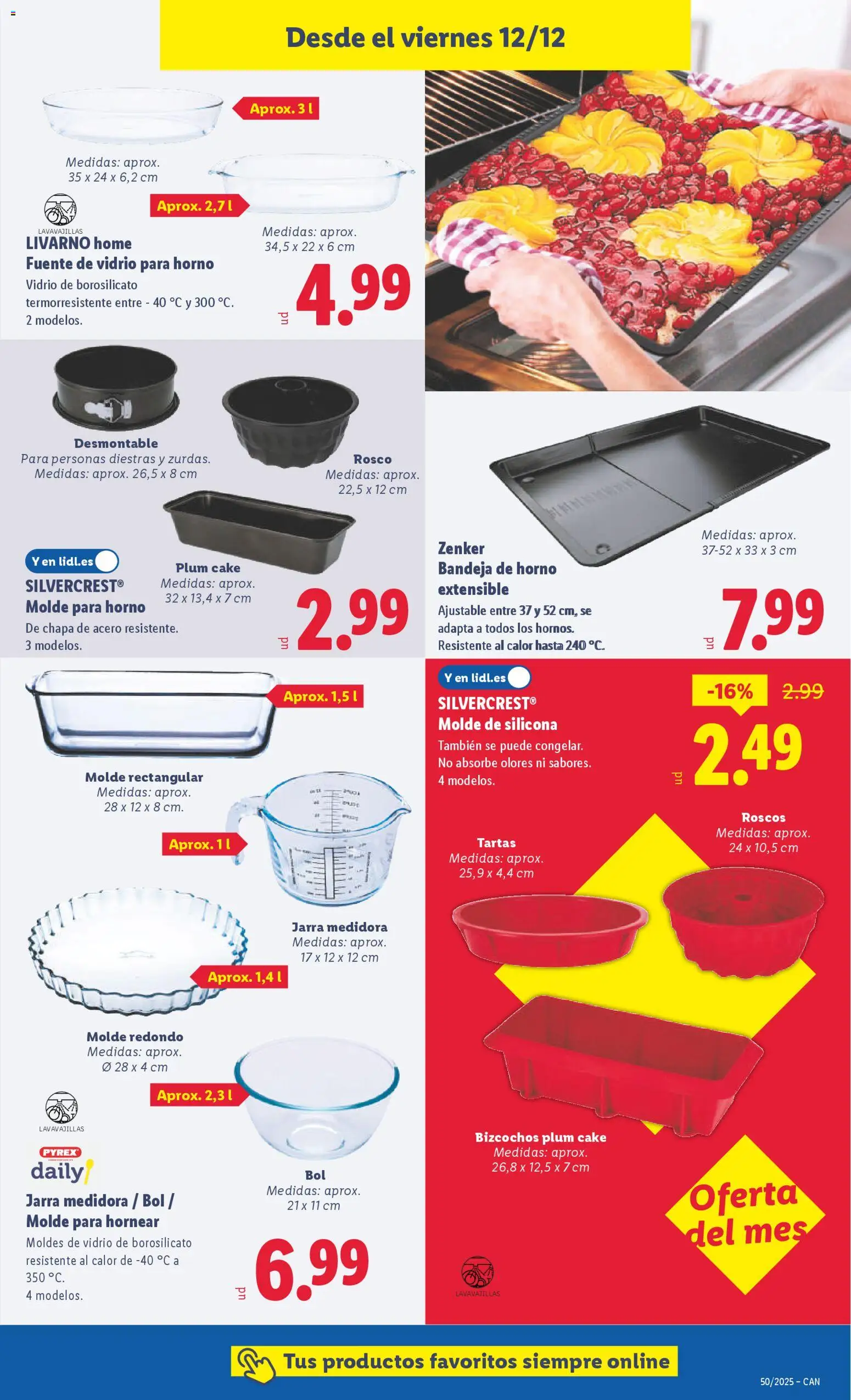 Lidl - Canarias │ válido desde el 08.12.2025 | Página: 25 | Productos: Pan, Horno, Lavavajillas, Bandeja